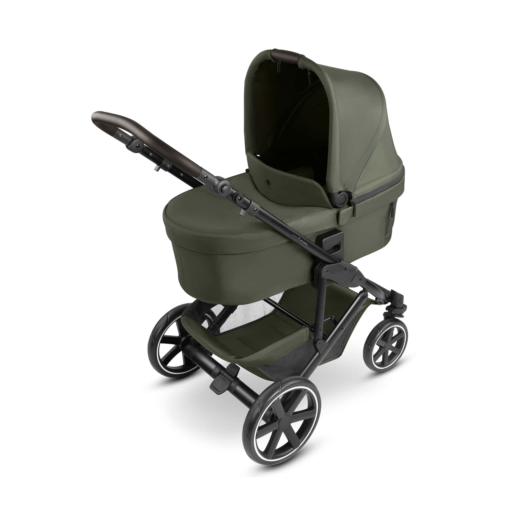 Kinderwagen Komplettsets, ABC DESIGN, Grün – Besonderheit: Set bestehend aus Babywanne, Sitzeinheit, i-Size Babyschale (ECE R129) und Adapter
