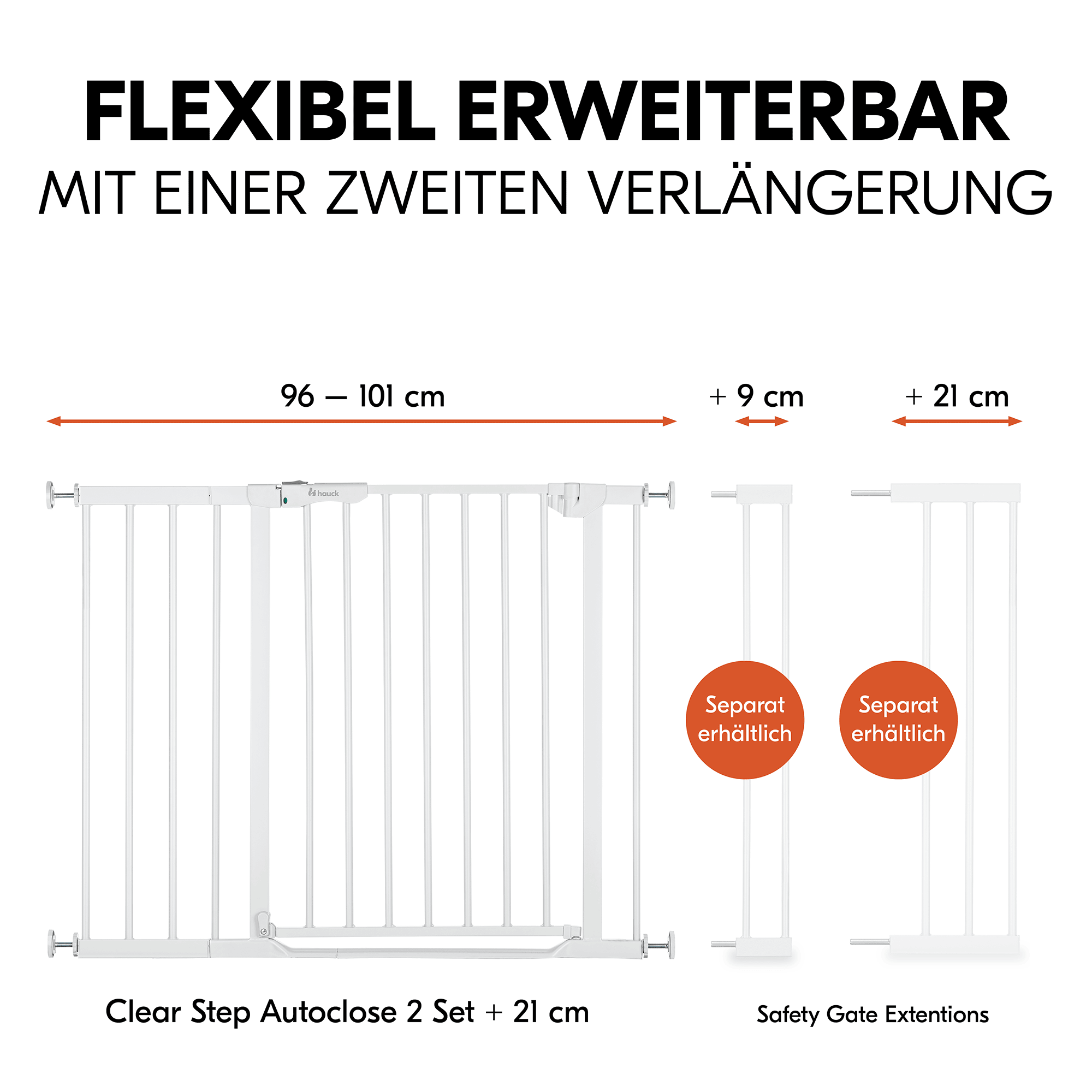 Tür- & Treppenschutzgitter, hauck, Weiß – Produktansicht