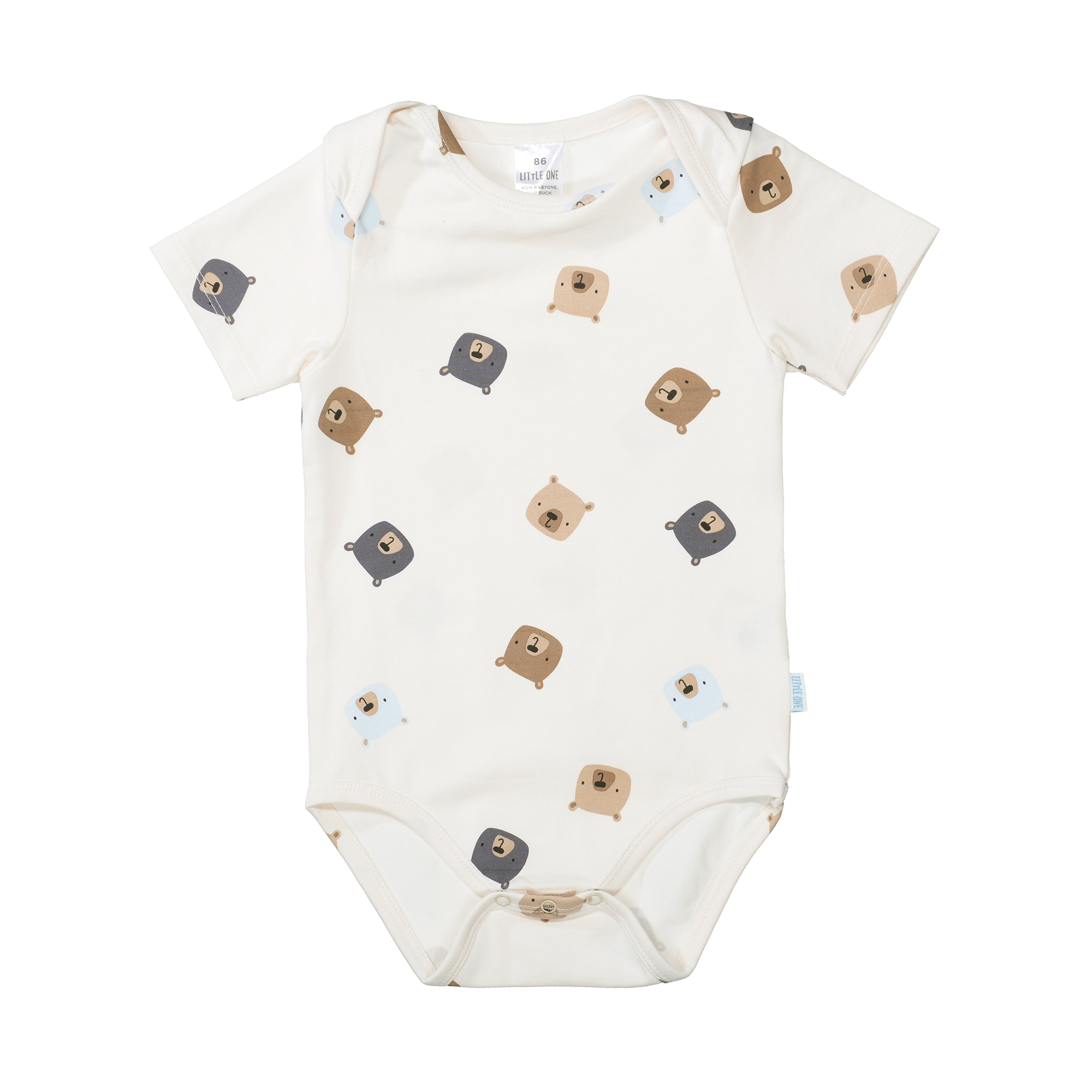 Kurzarmbodys, LITTLE ONE, Beige – Besonderheit: aus 95% Baumwolle