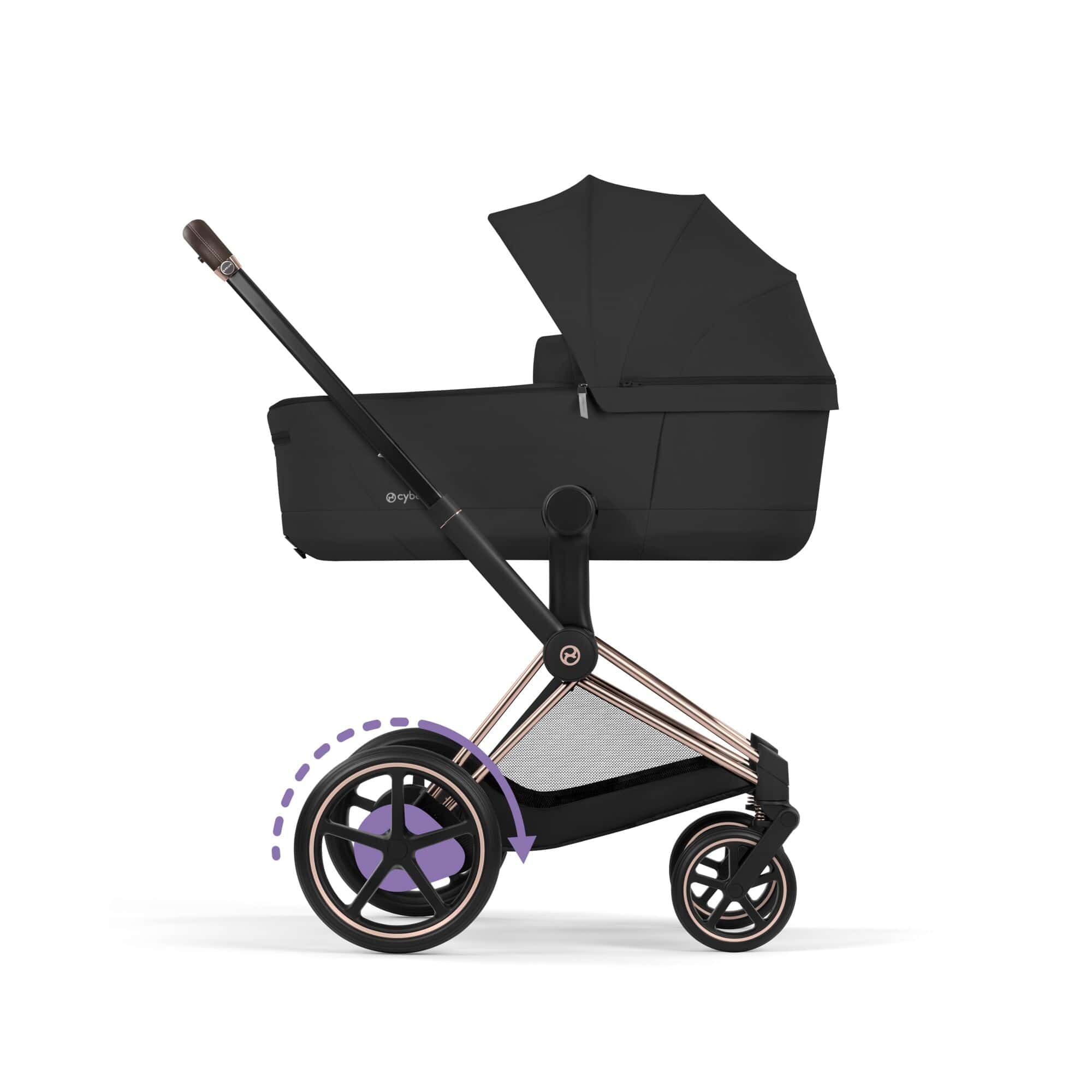 Kombi-Kinderwagen, cybex PLATINUM, Schwarz – Produktansicht