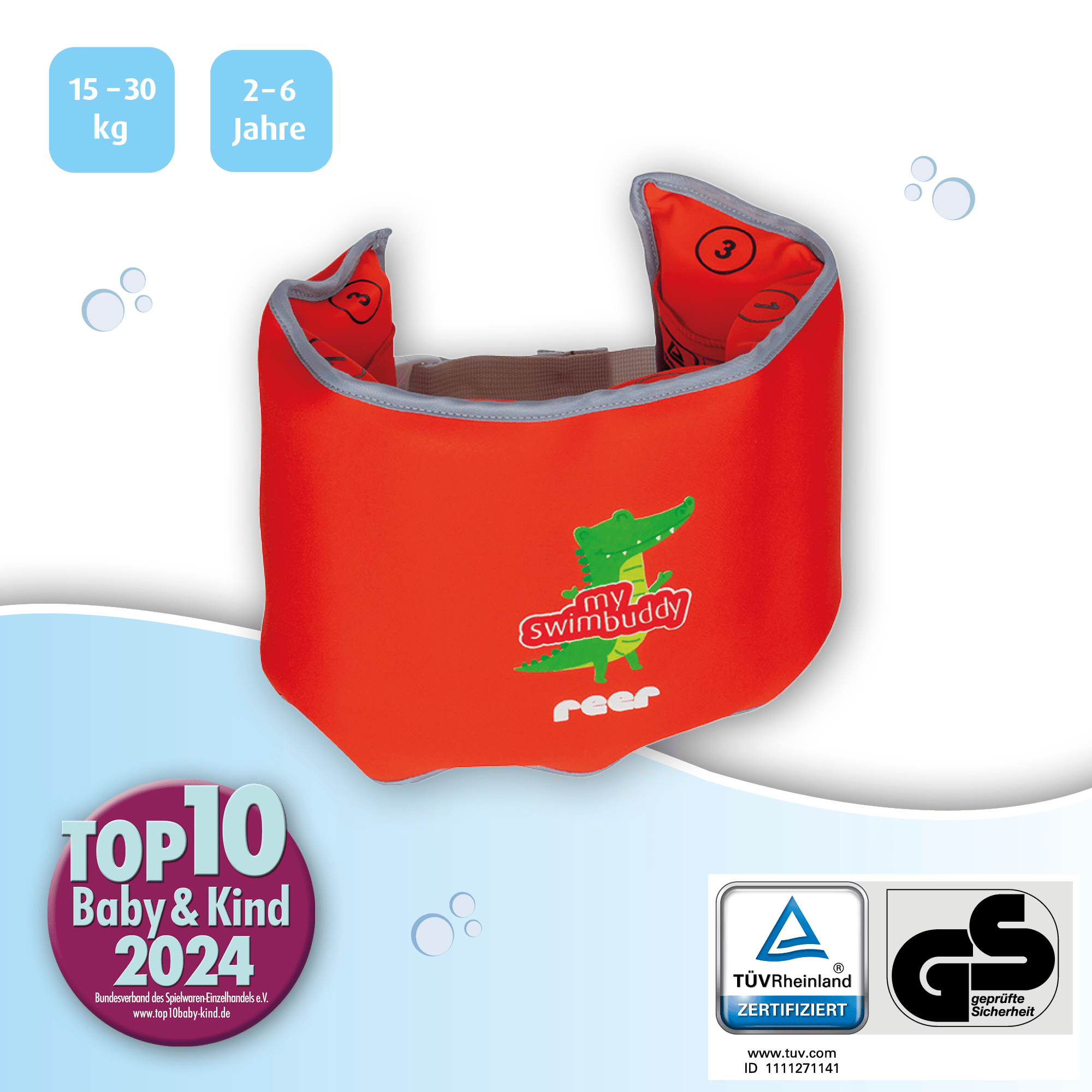 Schwimmflügel & Schwimmhilfen, reer, Rot – Produktansicht