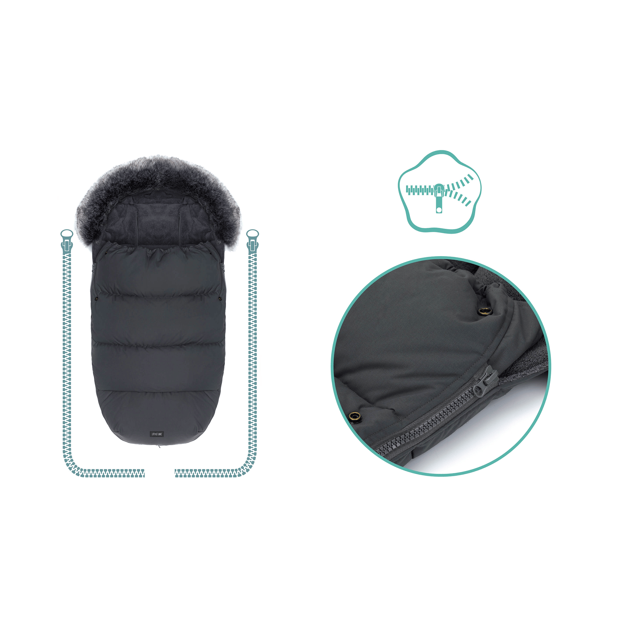 Fußsäcke & Decken, LITTLE ONE, Grau – Produktansicht