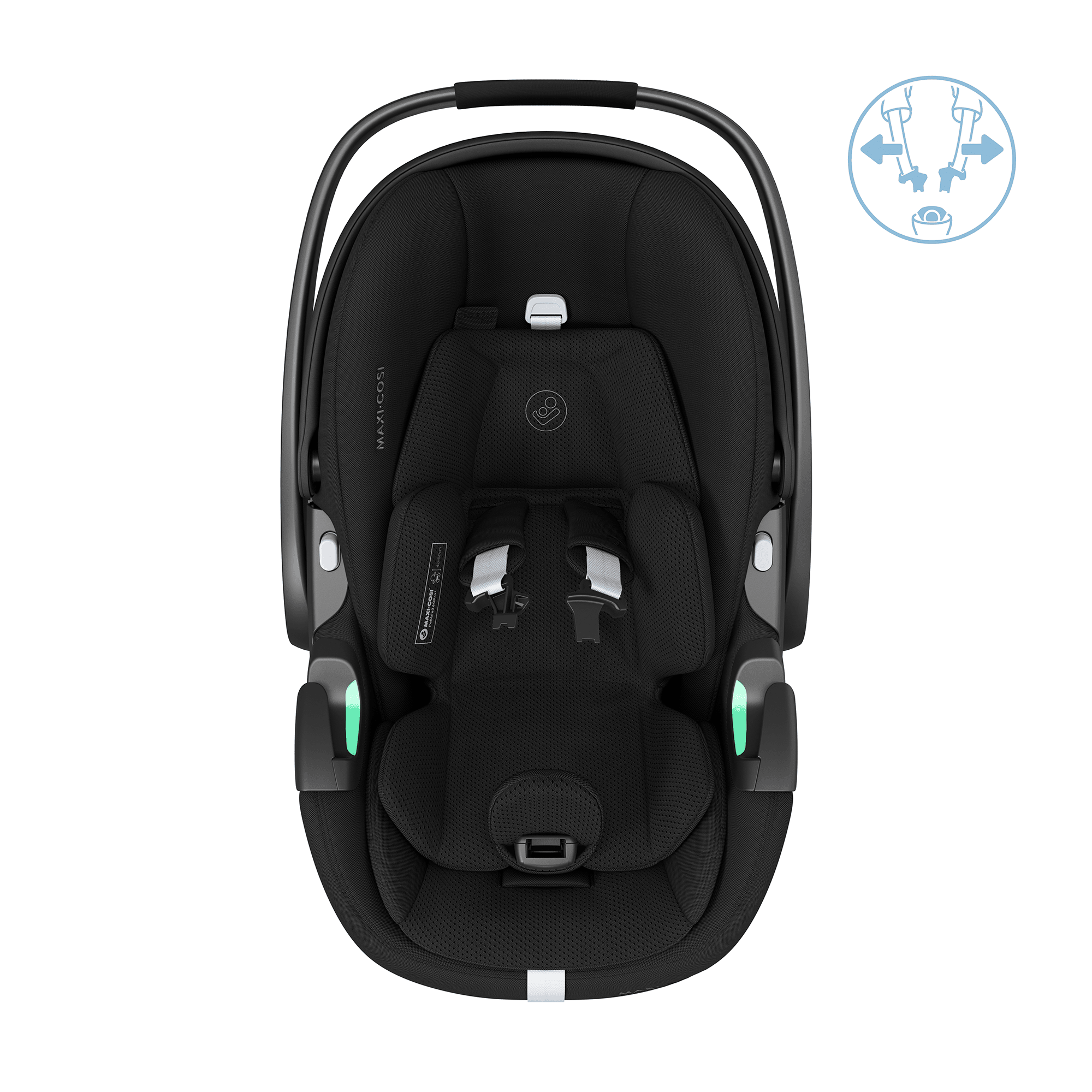 Babyschalen 0-13 kg, Gruppe 0+, MAXI-COSI Premium, Schwarz – Produktansicht
