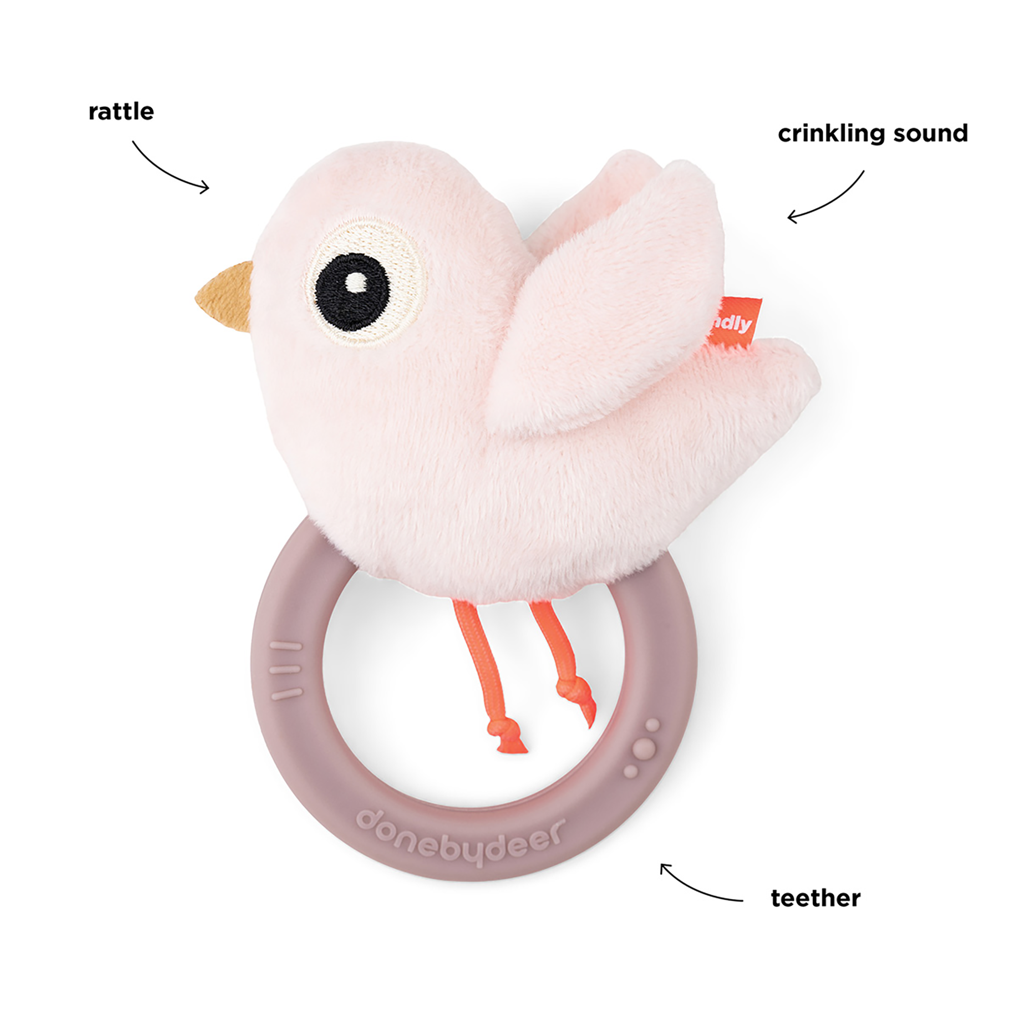 Rasseln & Greiflinge, done by deer, Pink – Produktansicht