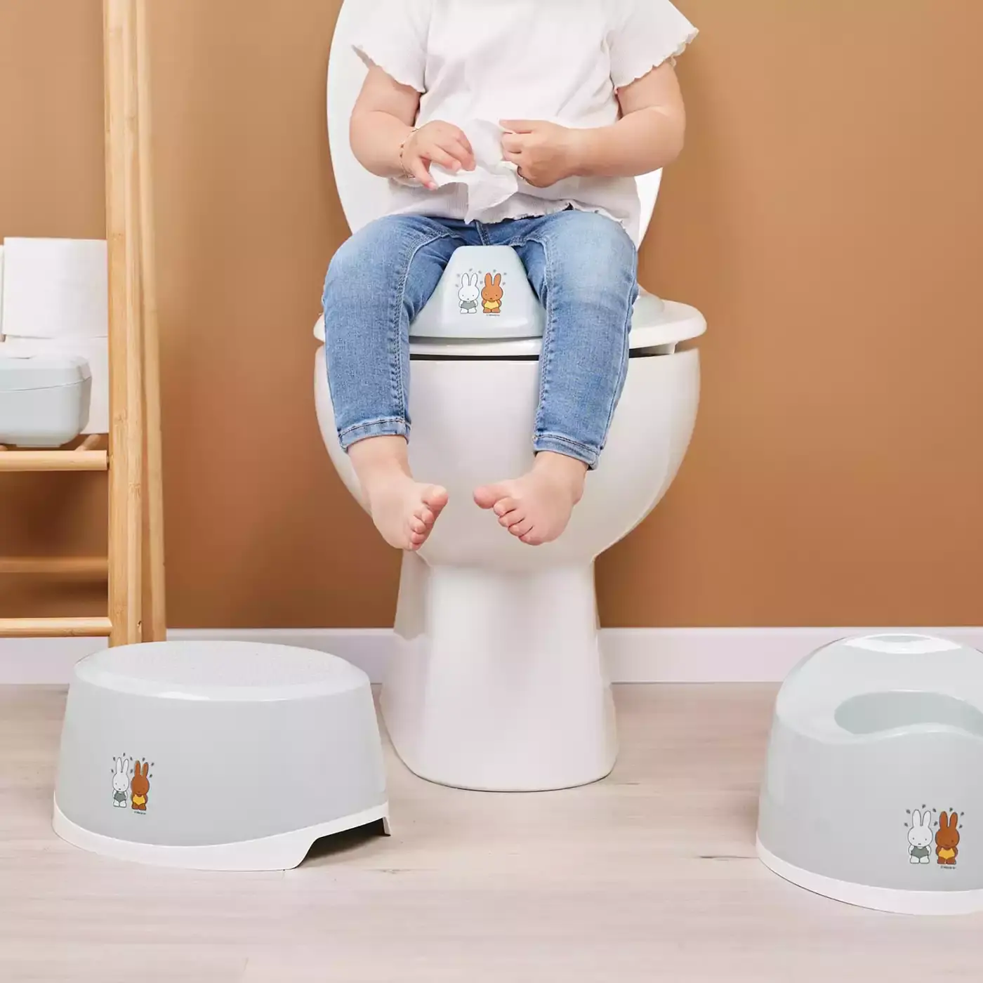 Toilettensitz Miffy & Melanie bébé-jou Grau 2000582438206 2