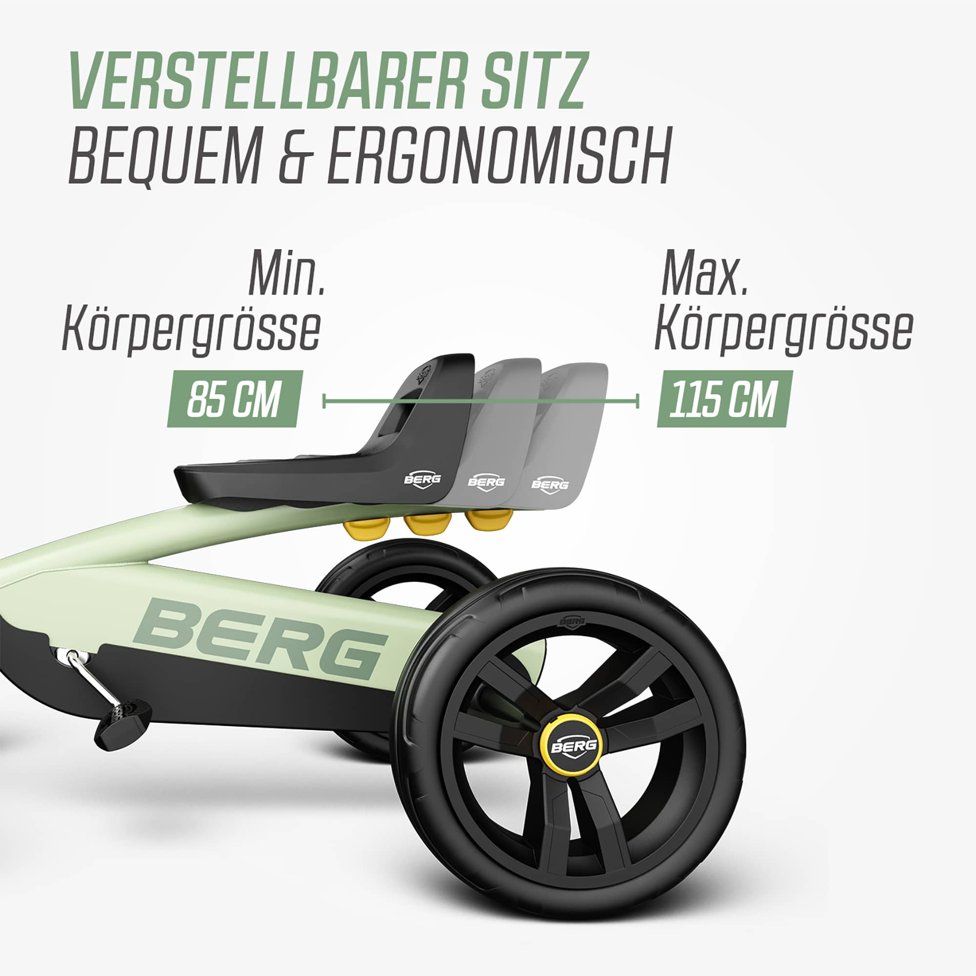 Kinderfahrzeuge, BERG, Grün – Produktansicht