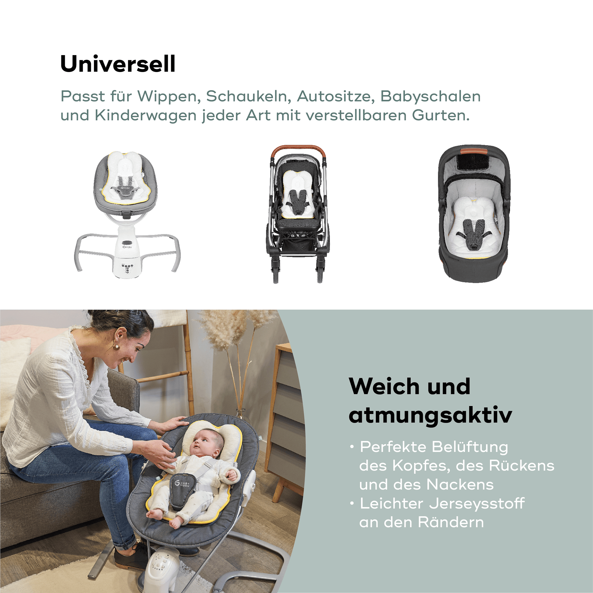 Komfortkissen, babymoov, Grau – Produktansicht