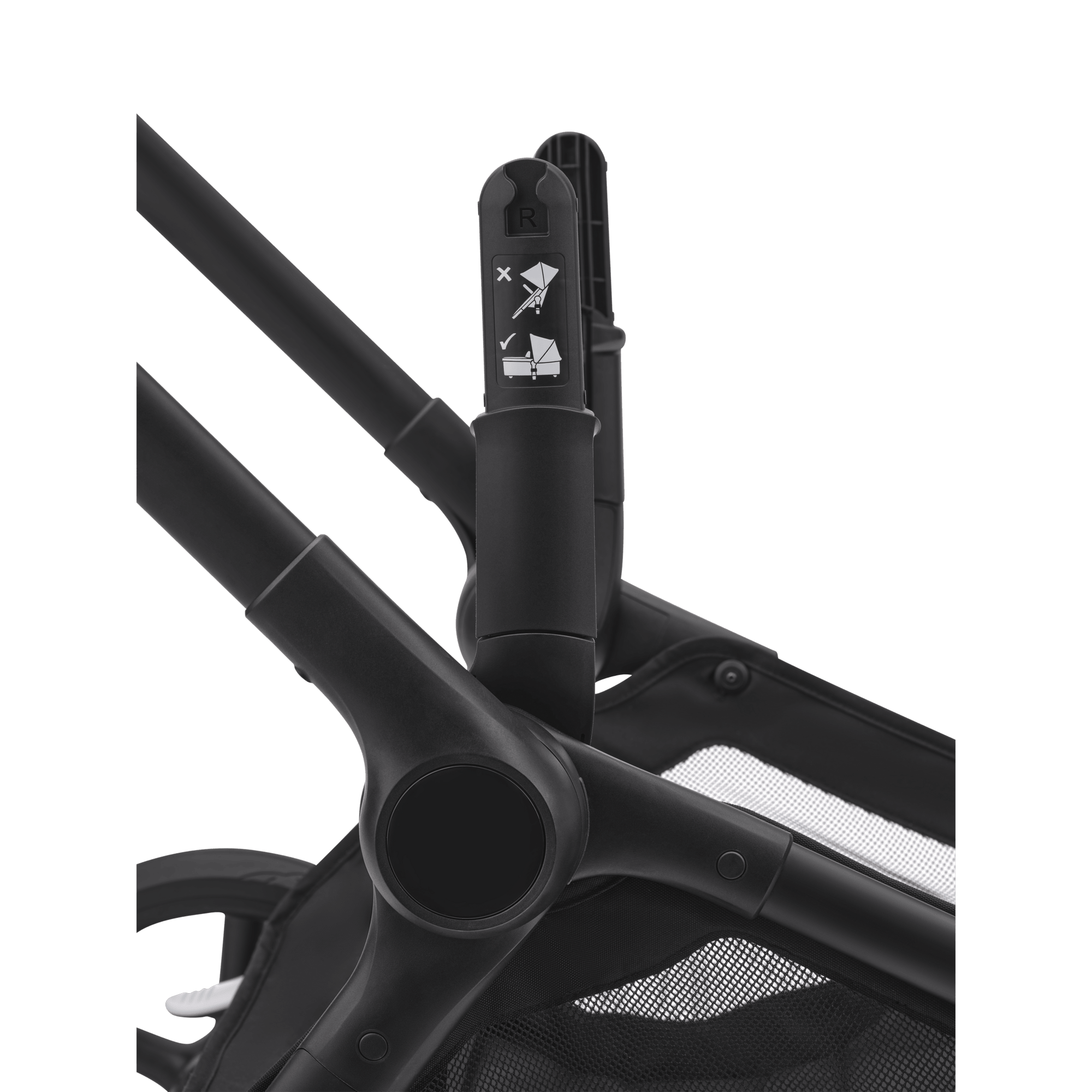 Adapter, bugaboo, Schwarz – Besonderheit: hebt die Liegewanne um 10 cm an