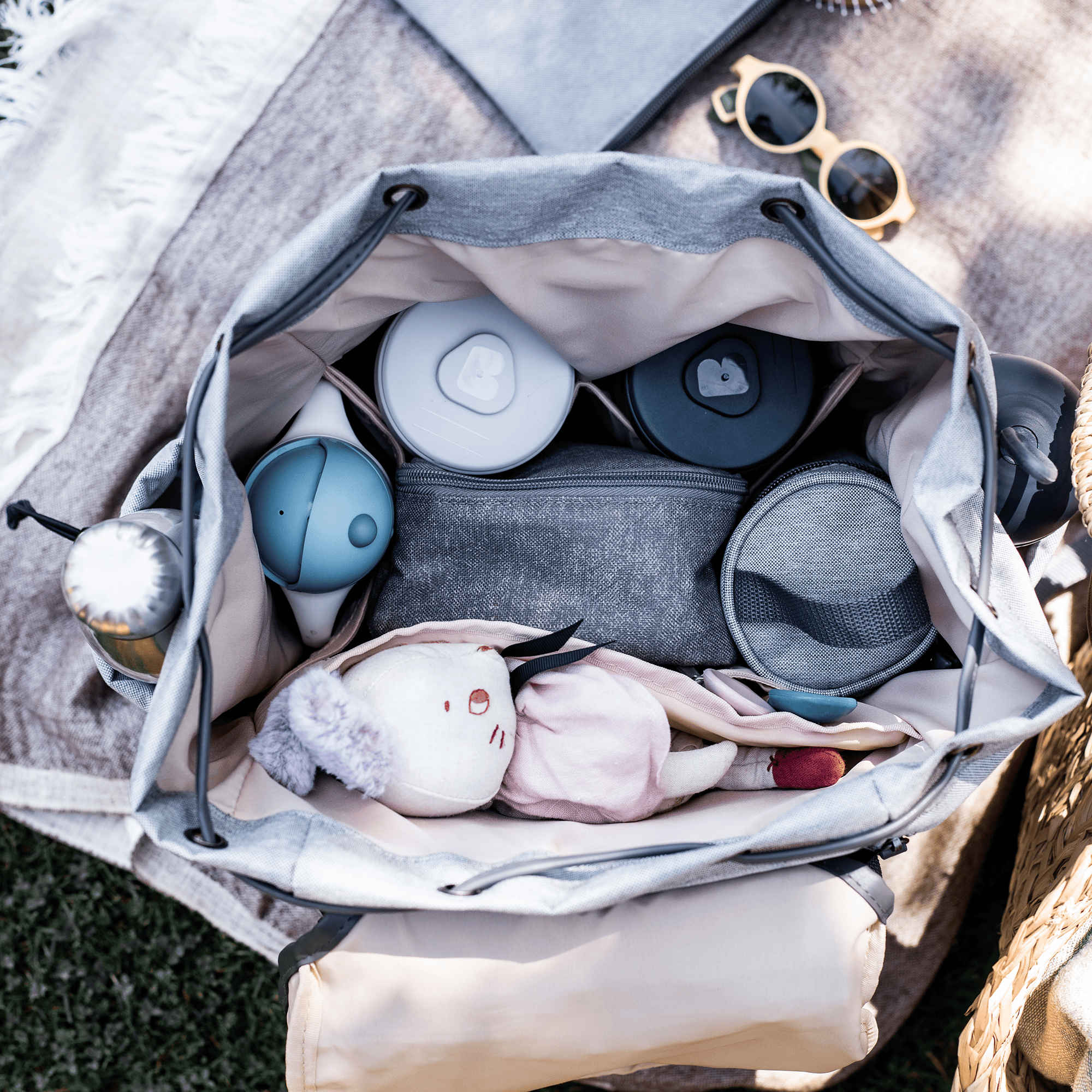 Wickelrucksäcke, BÈABA, Grau – Produktansicht