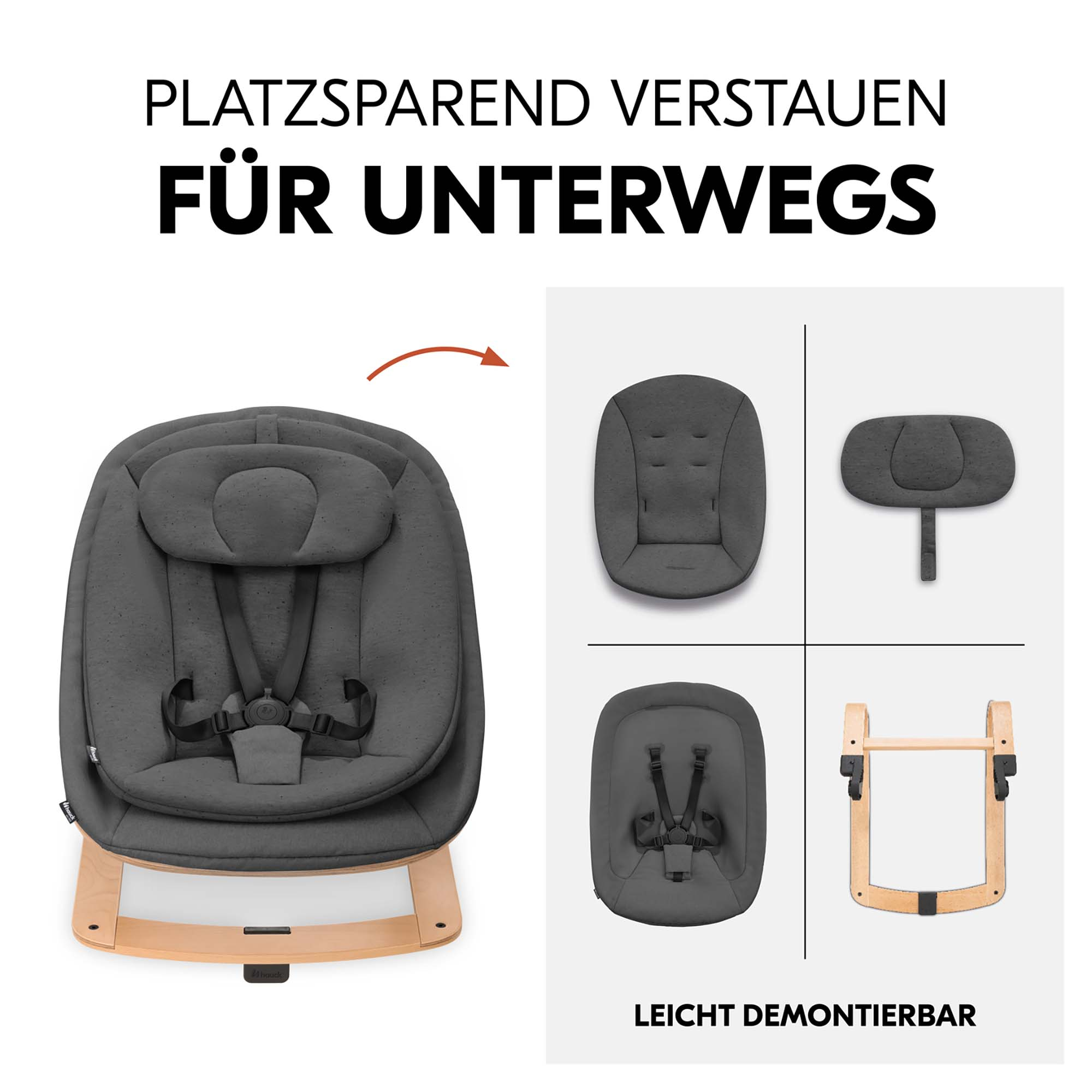 Treppenhochstühle, hauck, Grau – Produktansicht