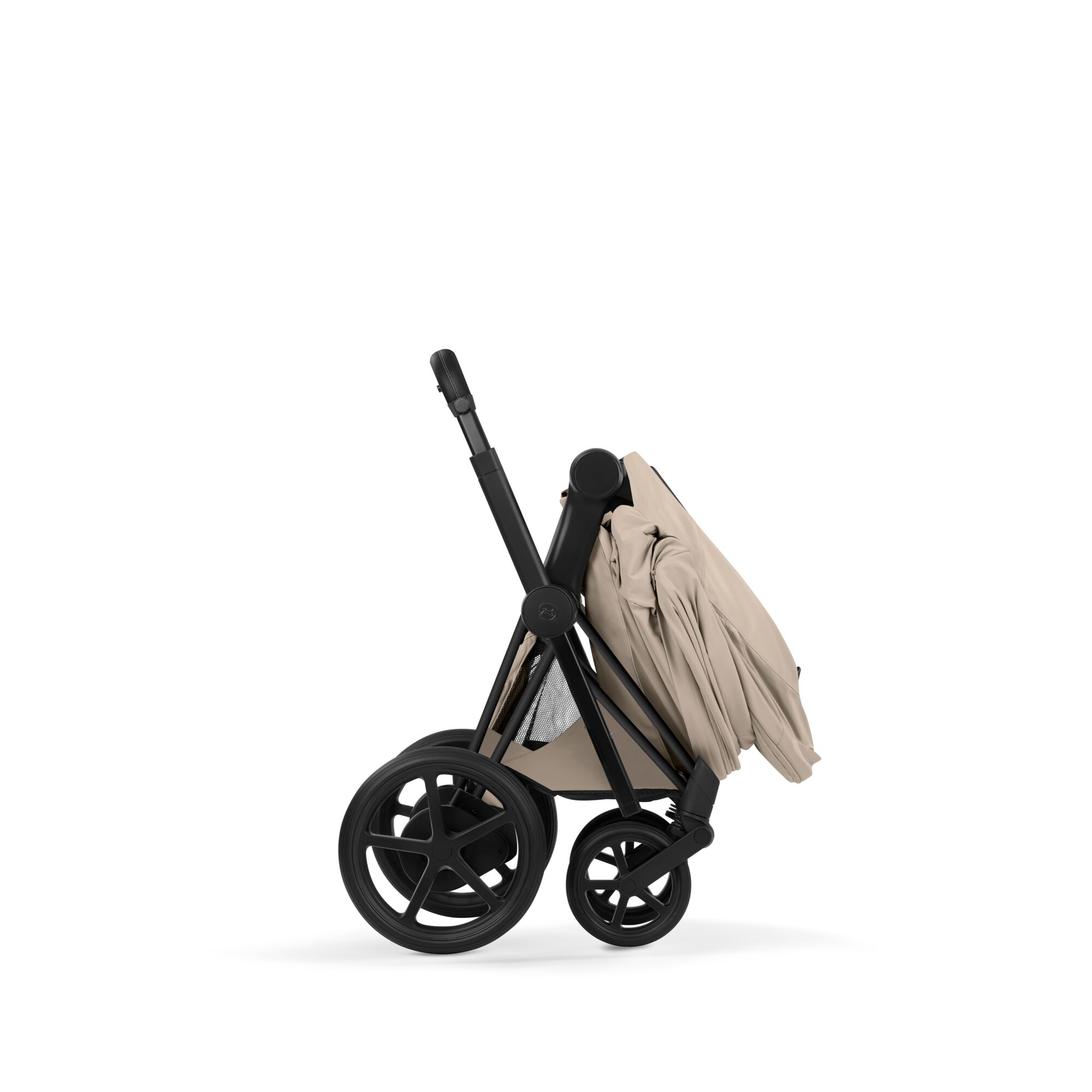 Kombi-Kinderwagen, cybex PLATINUM, Beige – Besonderheit: mit Babywanne auf dem Rahmen faltbar