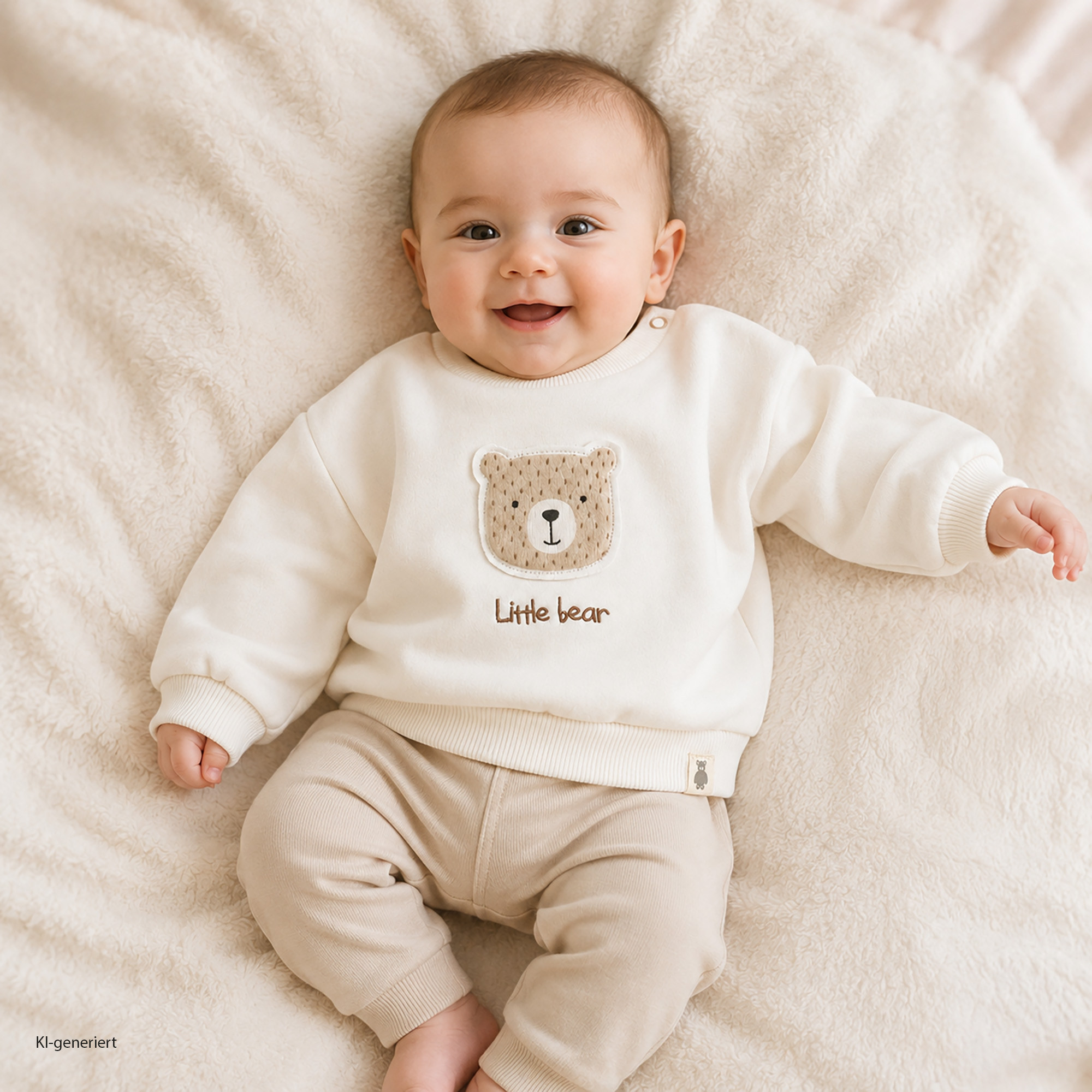 Pullover & Sweatshirts, LITTLE, Weiß – Besonderheit: aus 80% Baumwolle