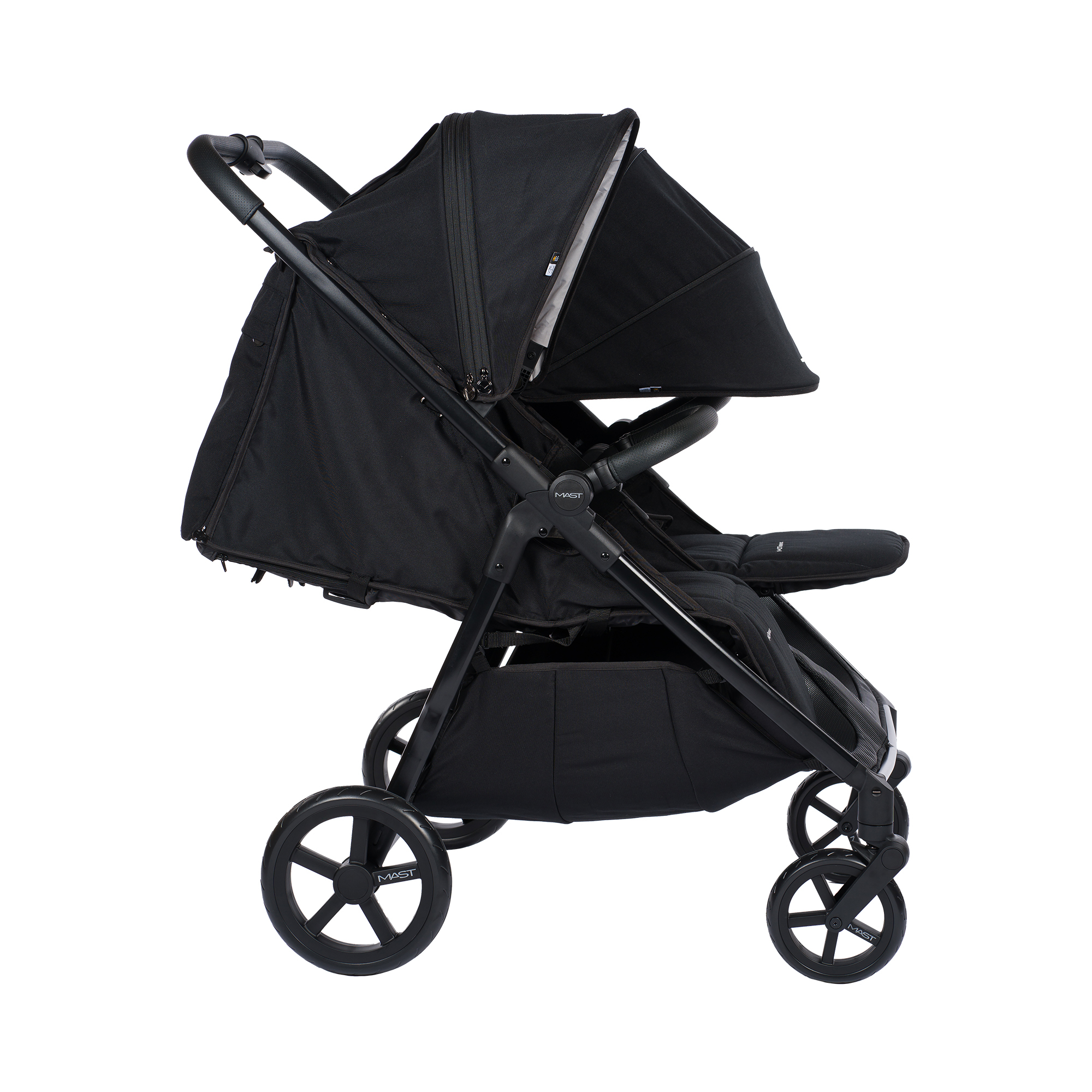 Zwillingswagen & Geschwisterwagen, MAST, Schwarz – Produktansicht