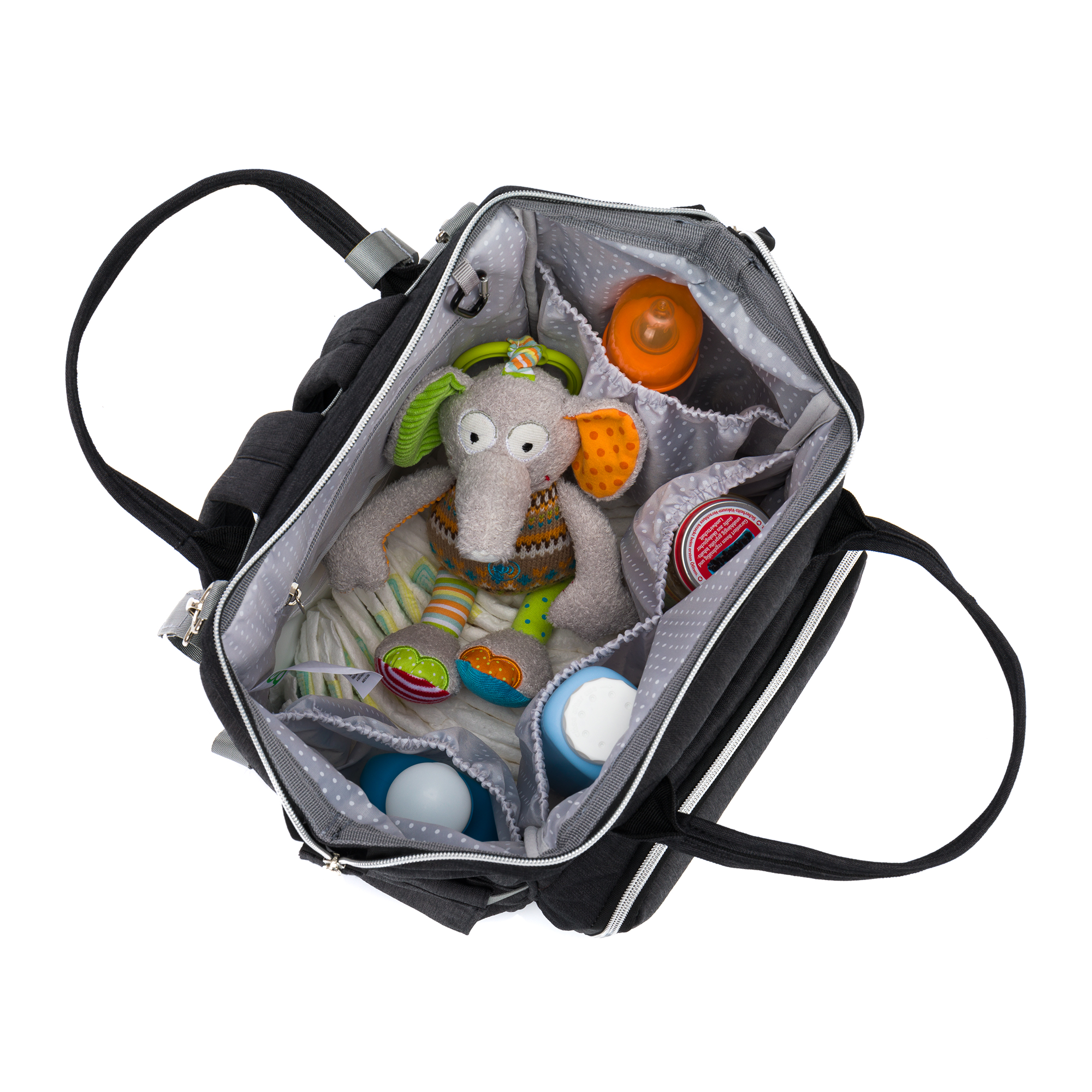 Wickelrucksäcke, LITTLE ONE, Schwarz – Produktansicht