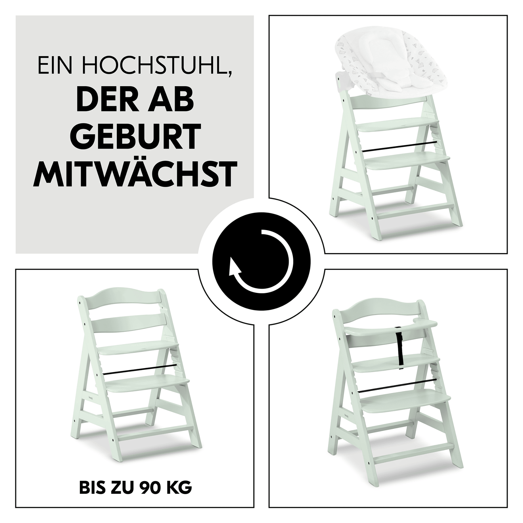 Treppenhochstühle, hauck, Grün – Produktansicht