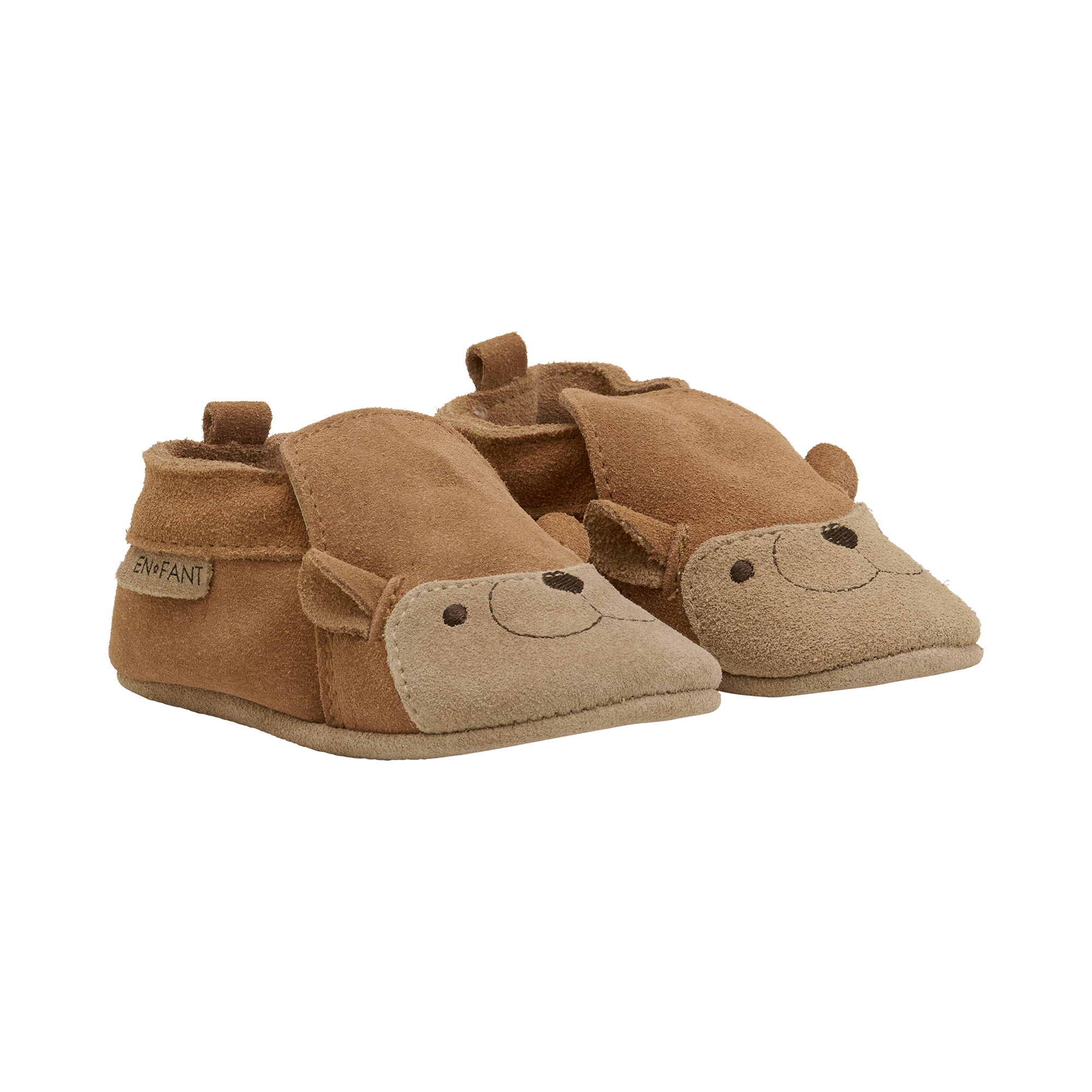 Hausschuhe, EN FANT, Braun – Besonderheit: aus einfarbigem Leder