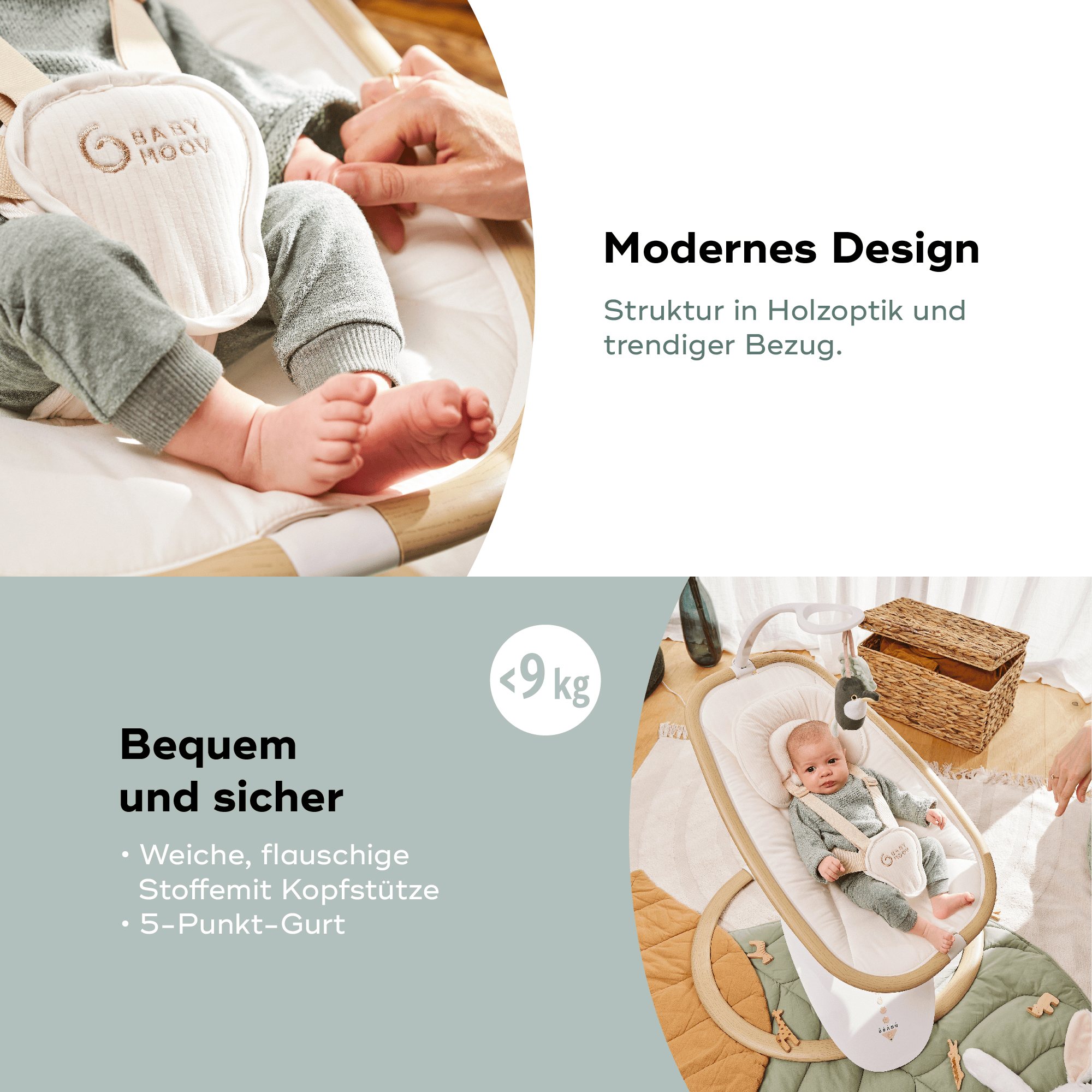 Schaukeln, babymoov, Beige – Produktansicht