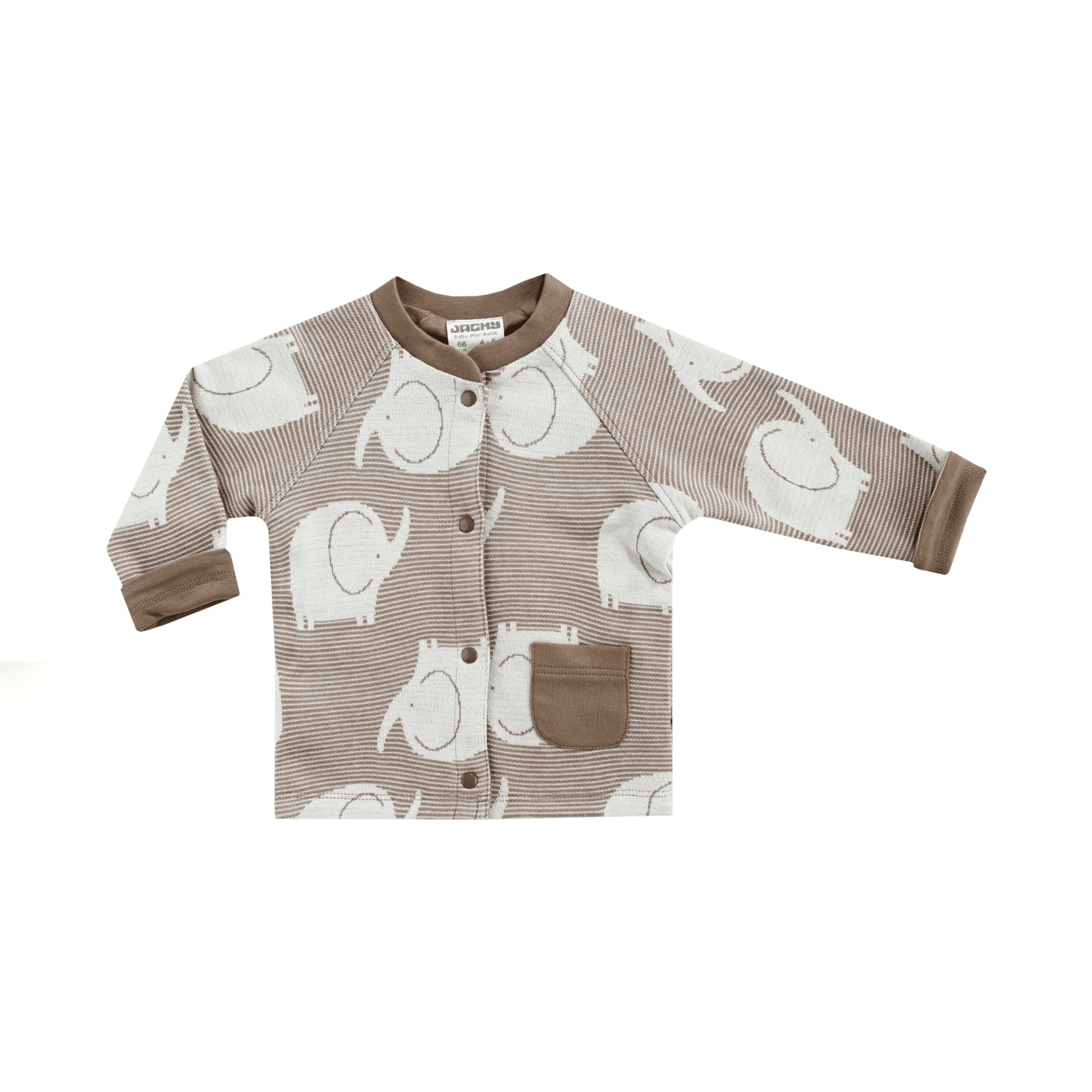 Sweat-, Fleece- & Strickjacken, JACKY, Braun – Besonderheit: aus 100% weicher Baumwolle