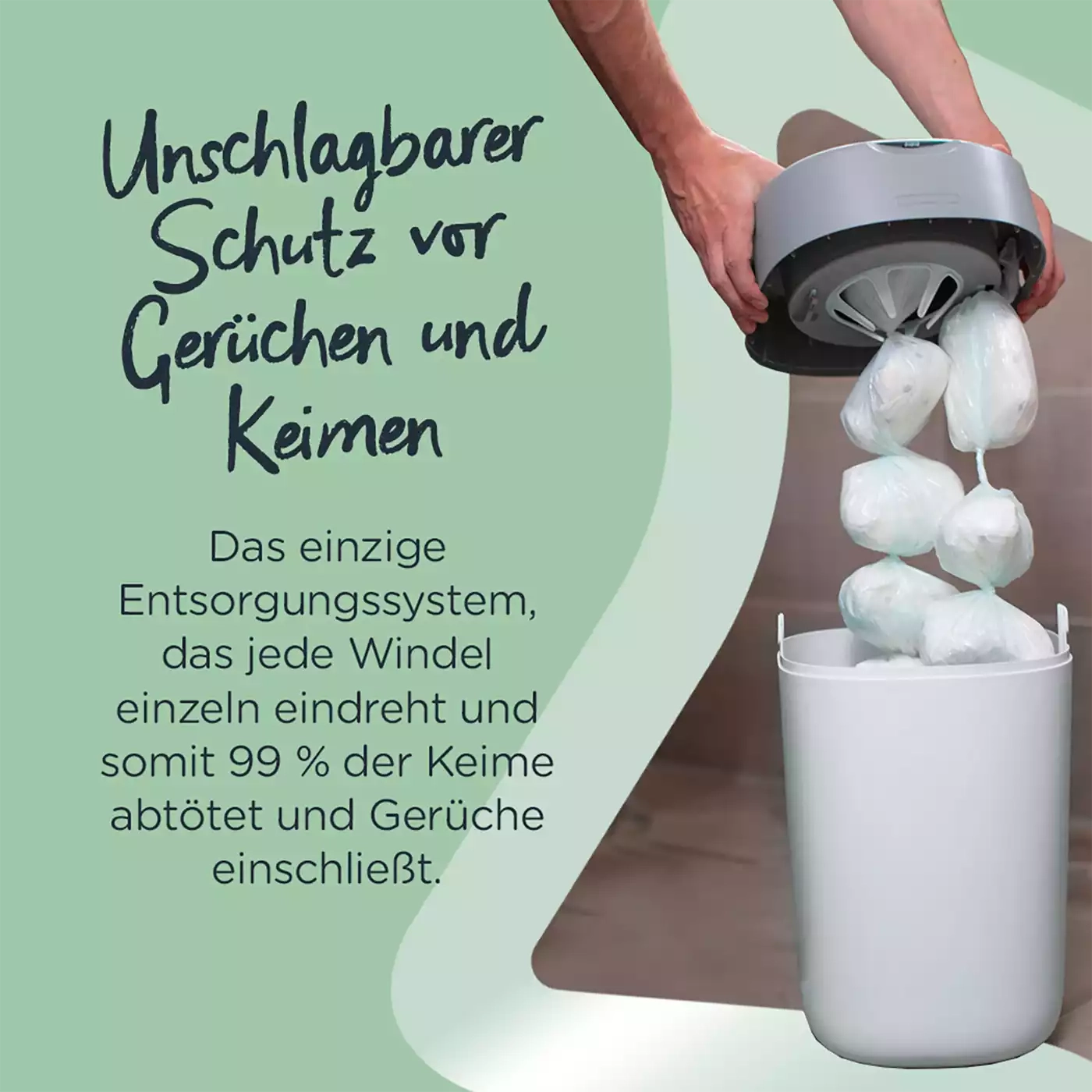 Windeleimer, tommee tippee, Grau – Produktansicht