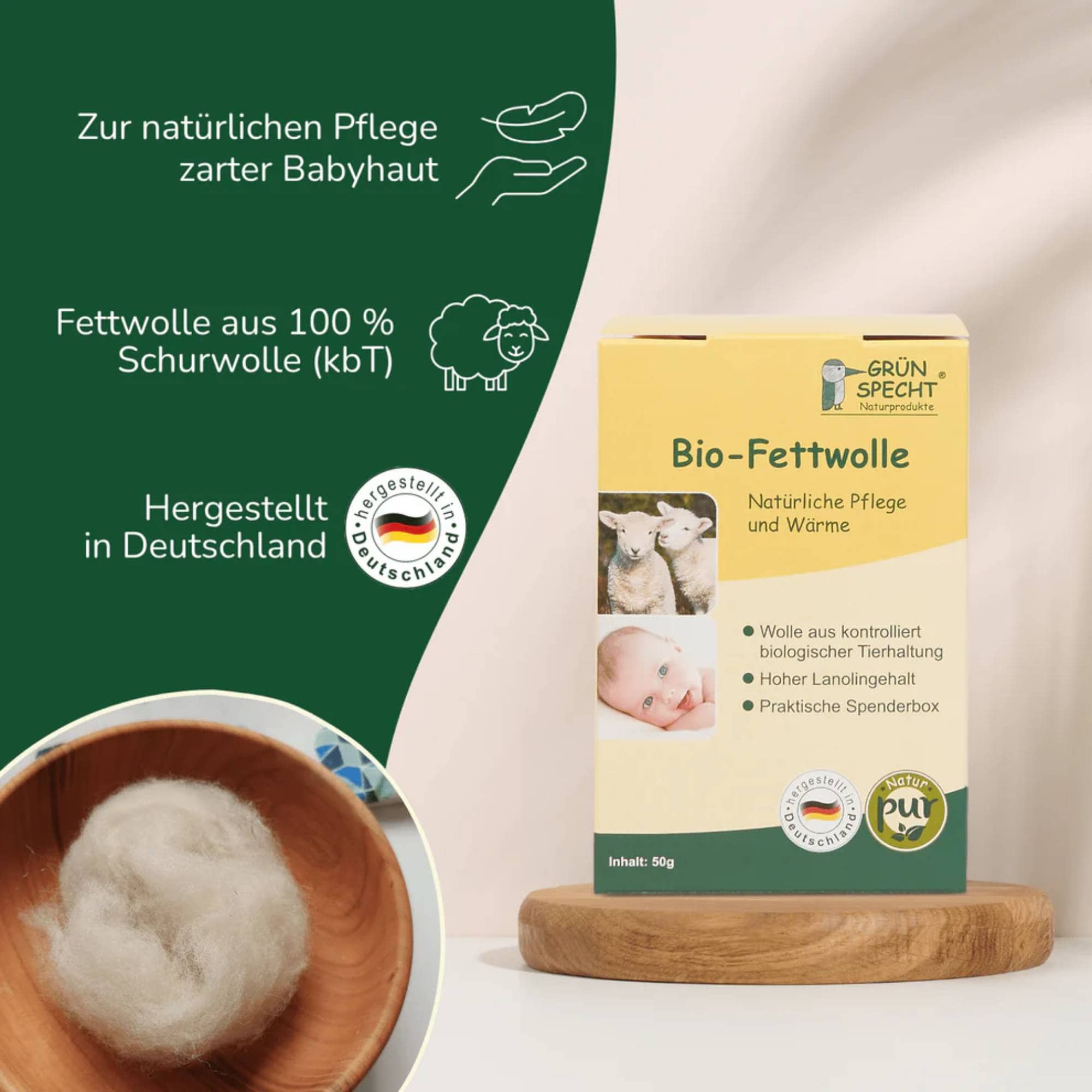 Körperpflege, GRÜNSPECHT, Beige – Produktansicht