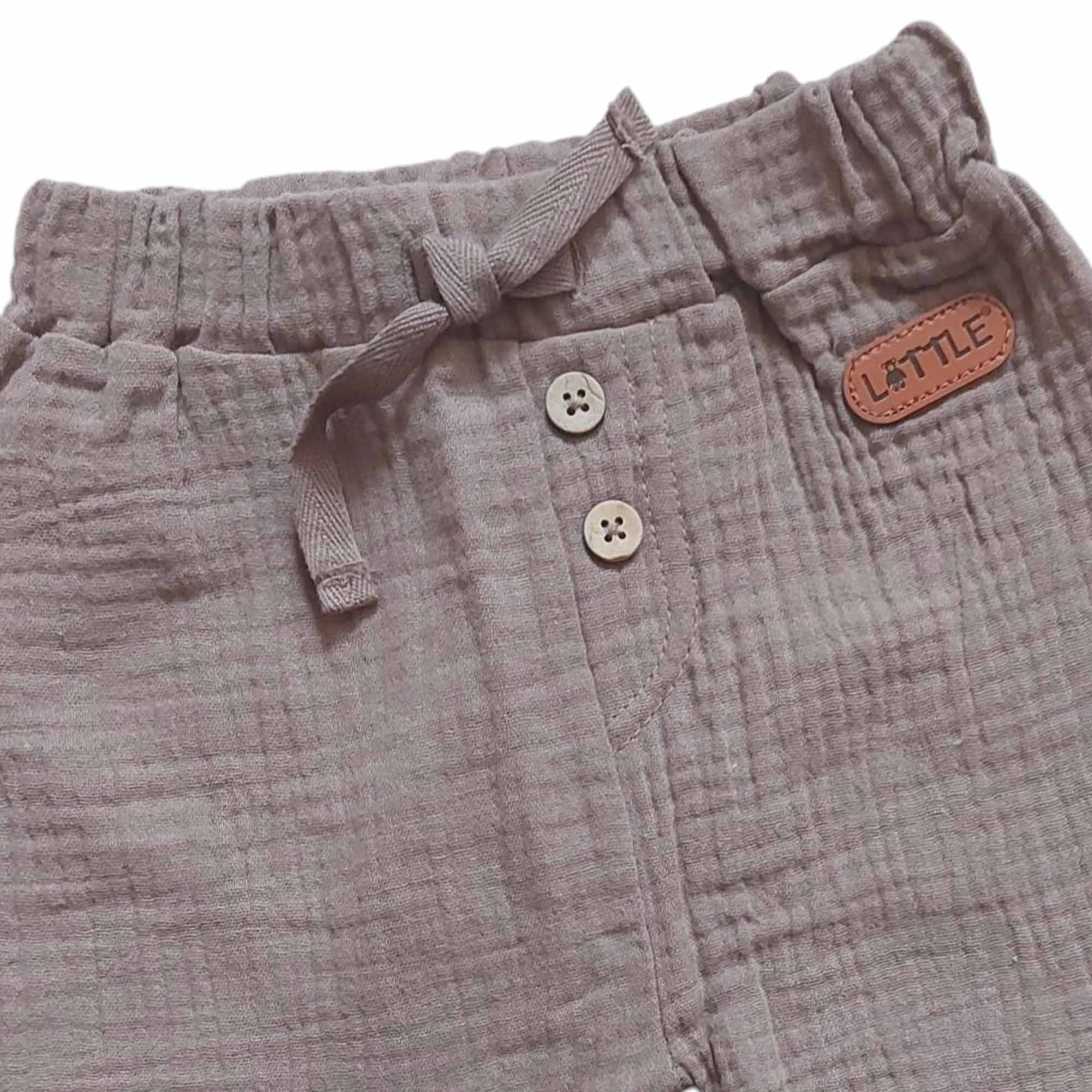 Lange Hosen, LITTLE, Braun – Besonderheit: aus 100% Baumwolle