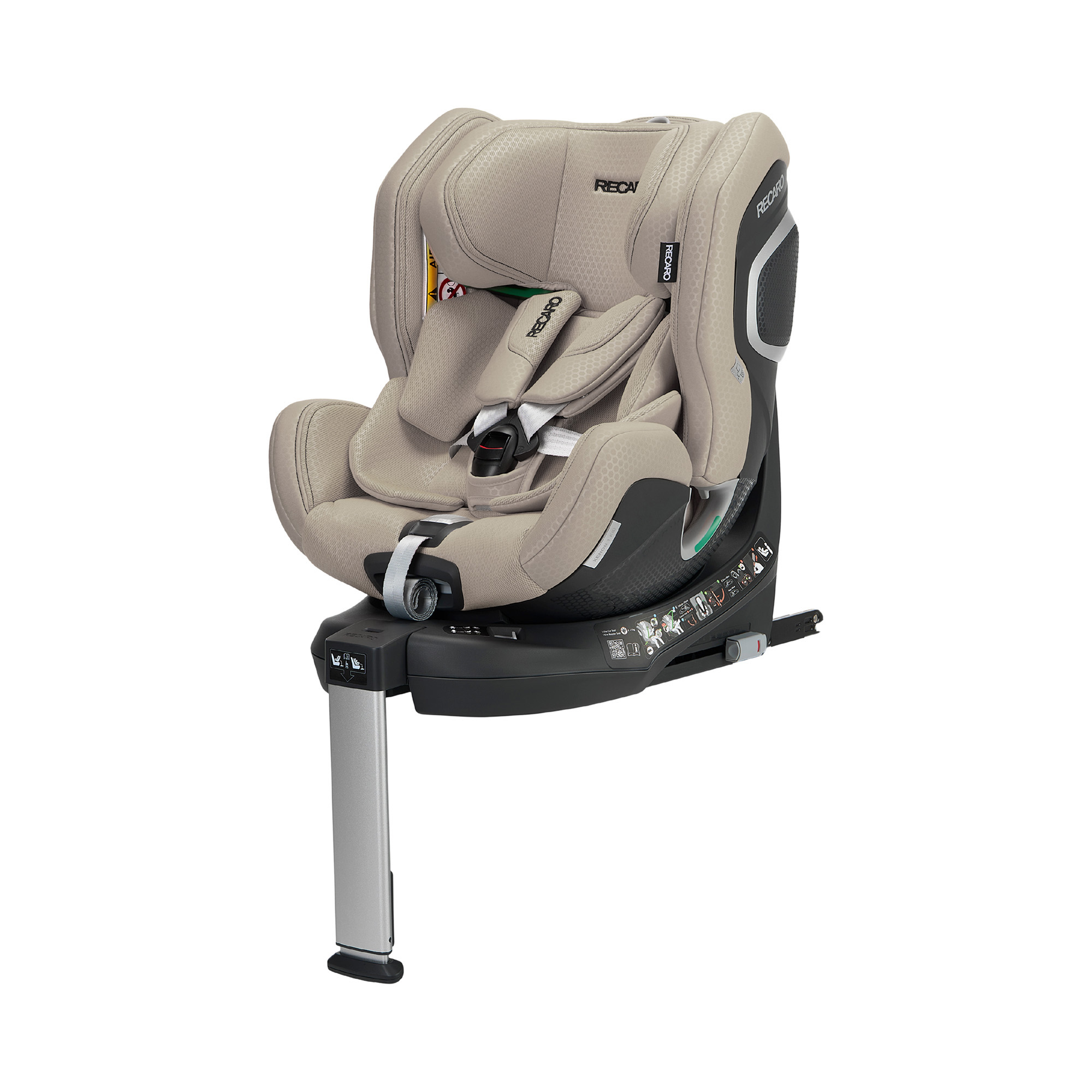 Reboarder 0-18 kg, Gruppe 0+/1, RECARO, Beige – Besonderheit: Neugeboreneneinlage mit stoßabsorbierendem Schaum