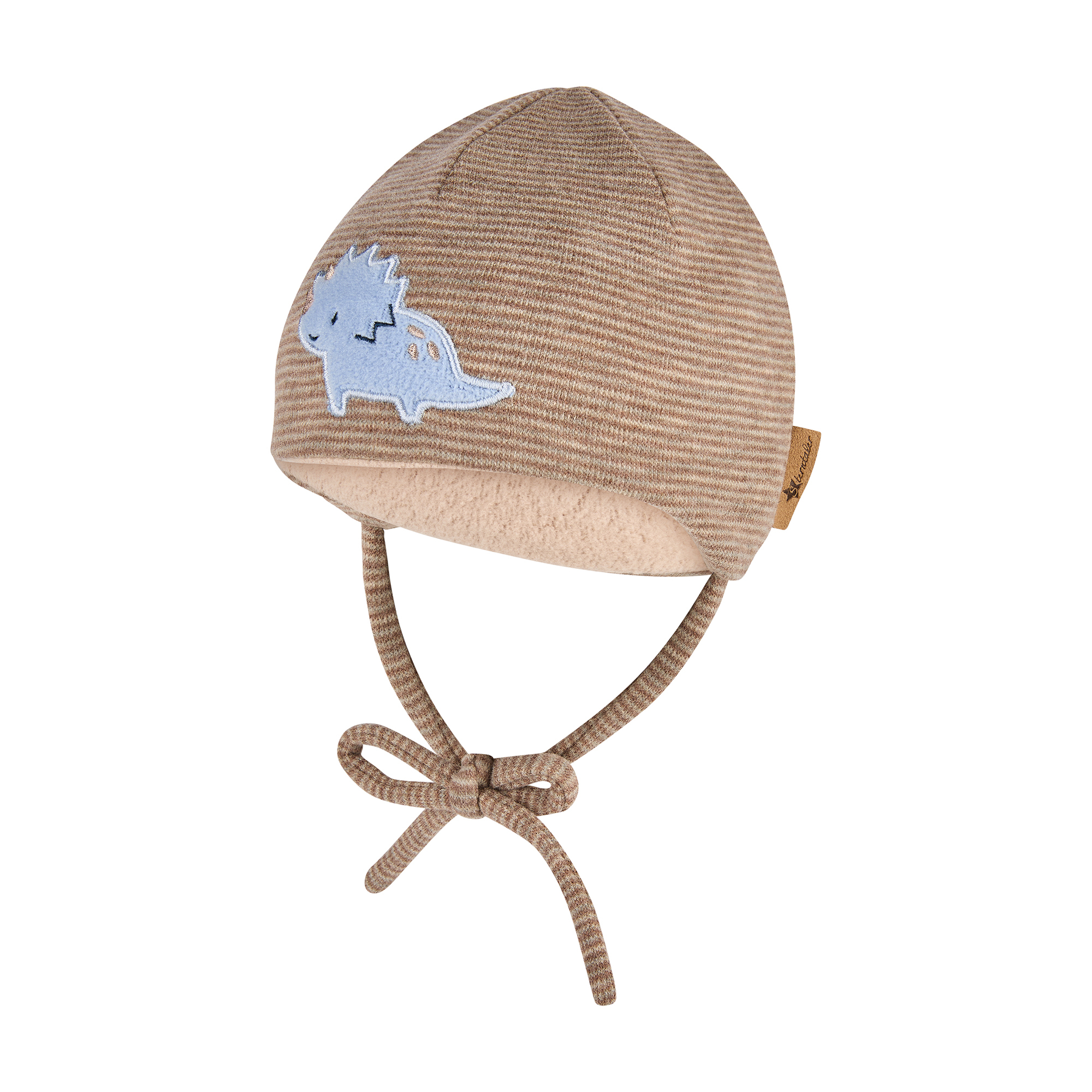 Beanie Mützen, Sterntaler, Braun – Besonderheit: mit Ohrenklappen und Bindeband