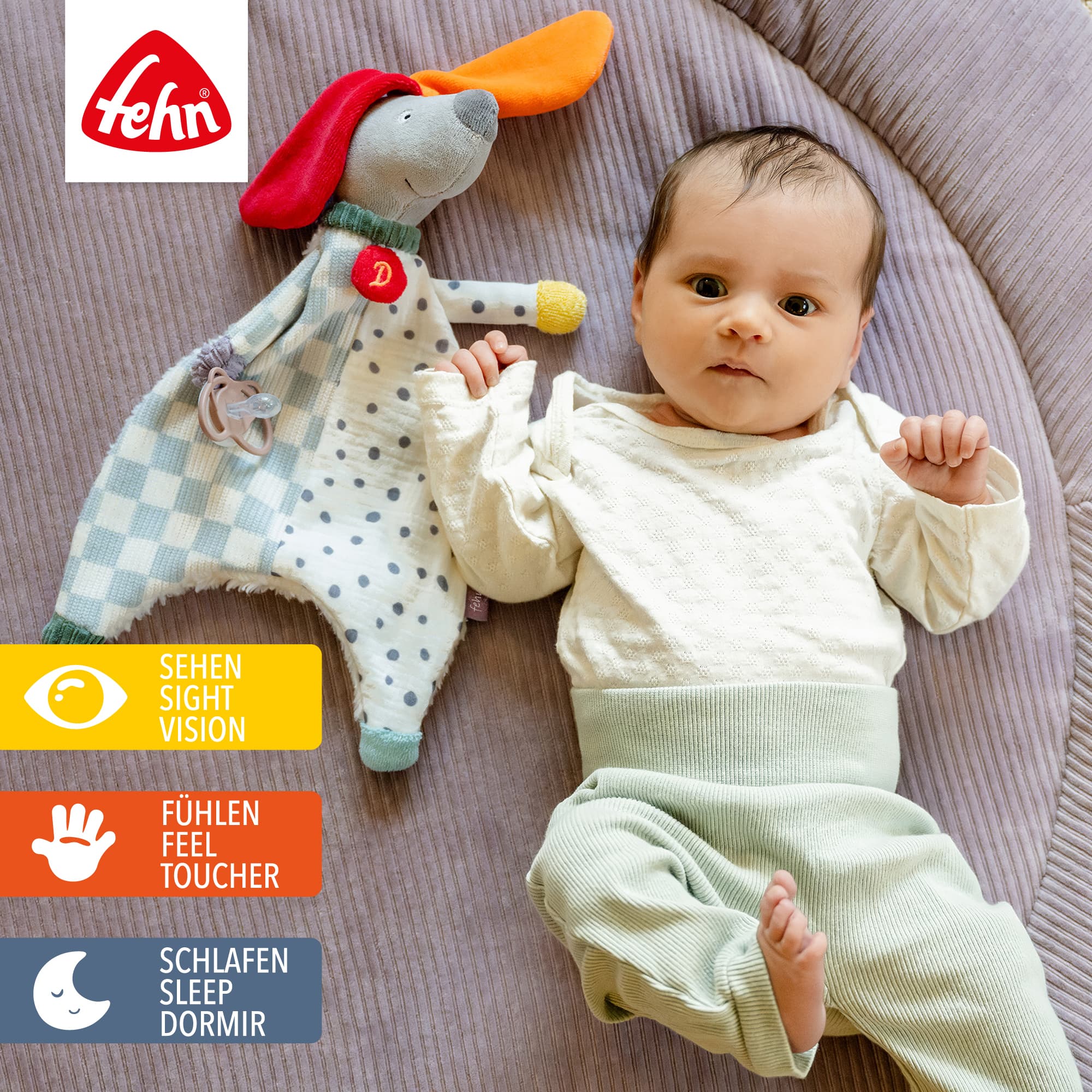 Schmusetücher, fehn, Mehrfarbig – Produktansicht