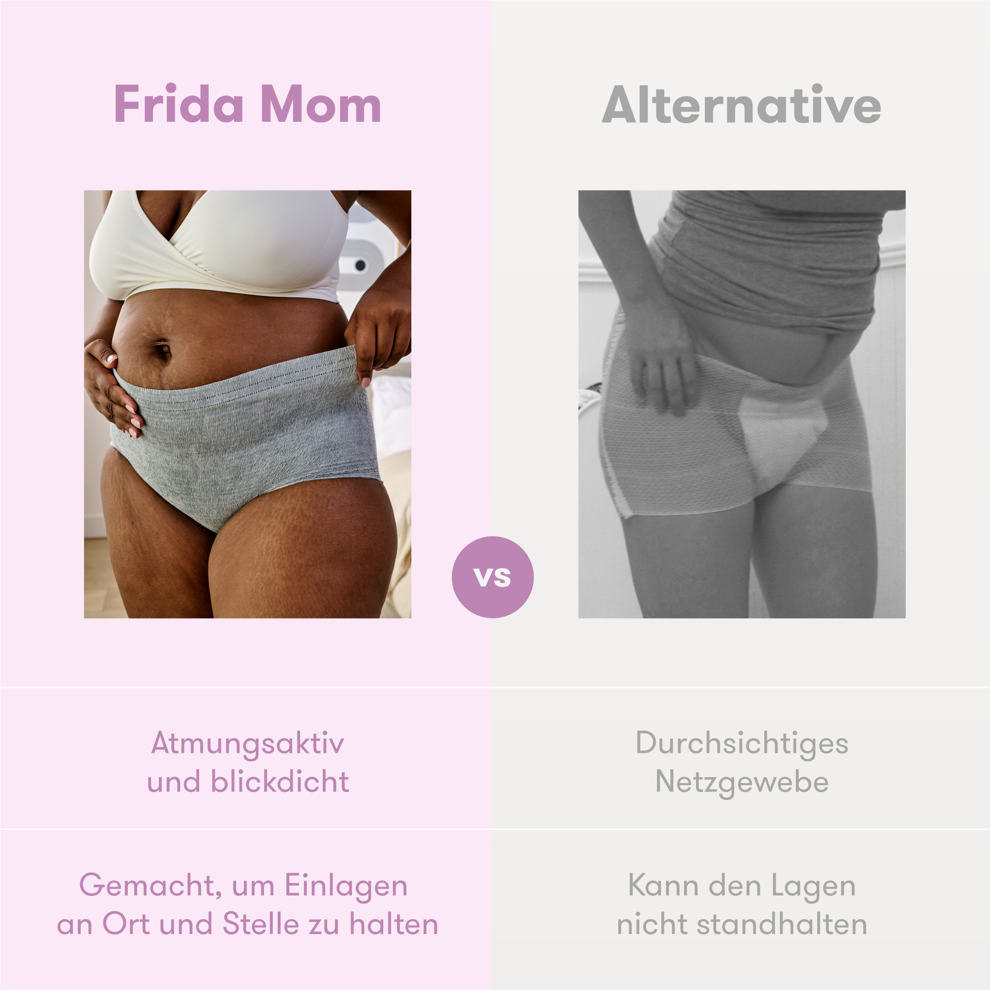 Unterwäsche, Frida mom, Grau – Produktansicht