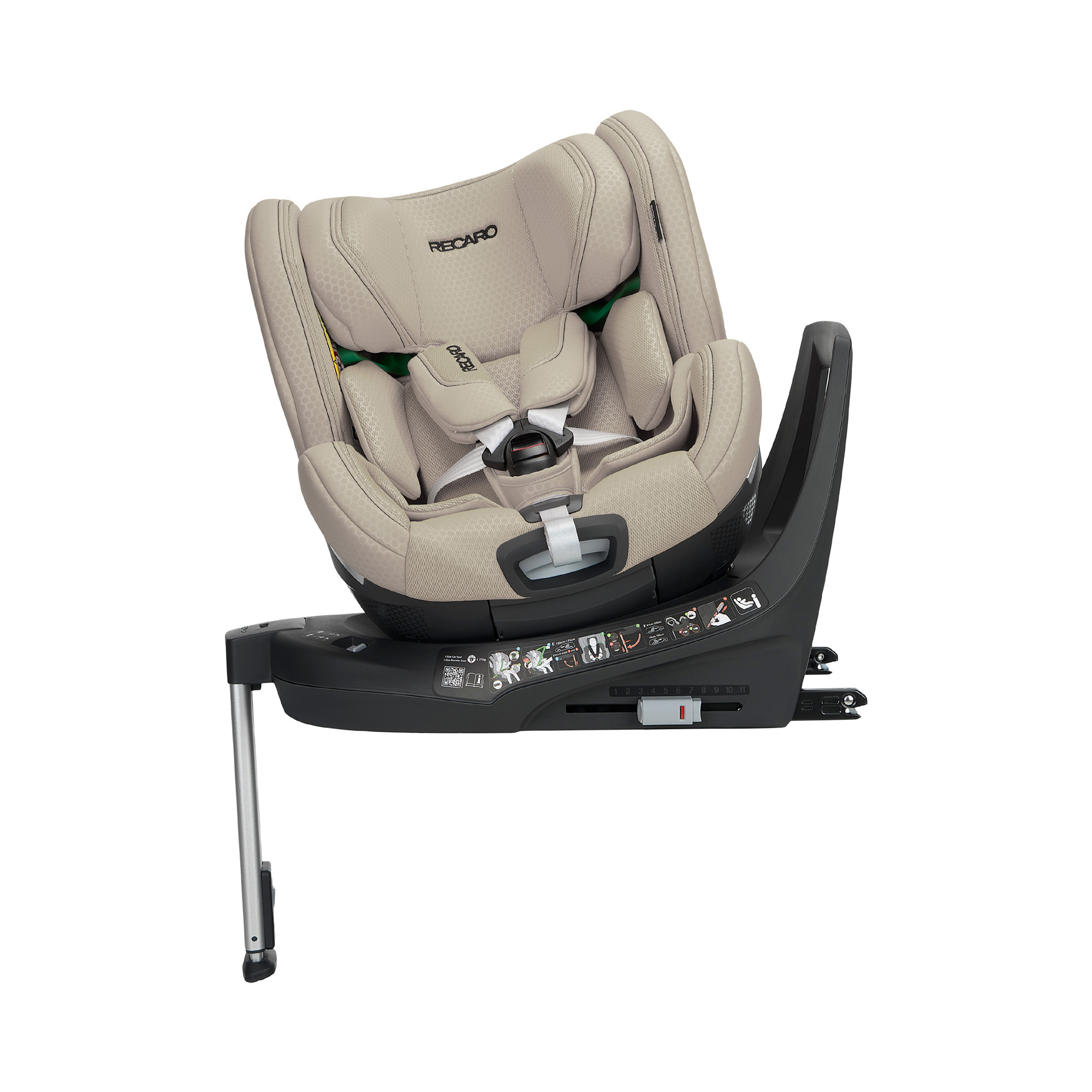 Reboarder 0-18 kg, Gruppe 0+/1, RECARO, Beige – Produktansicht