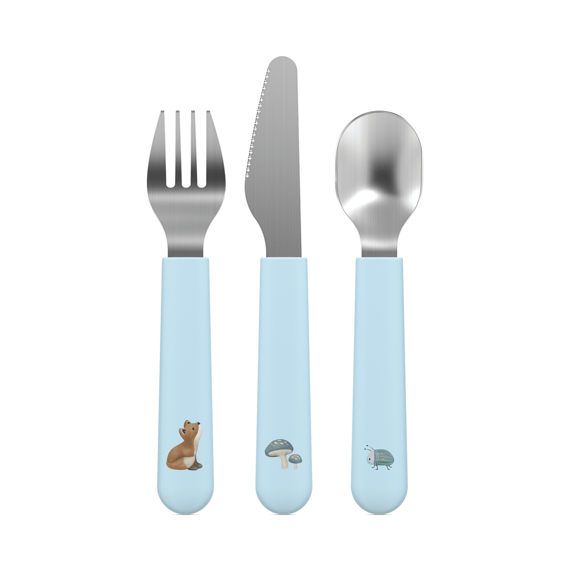 Kinderbesteck, MEPAL, Blau – Besonderheit: 3-teiliges Set mit Gabel, Messer und Löffel