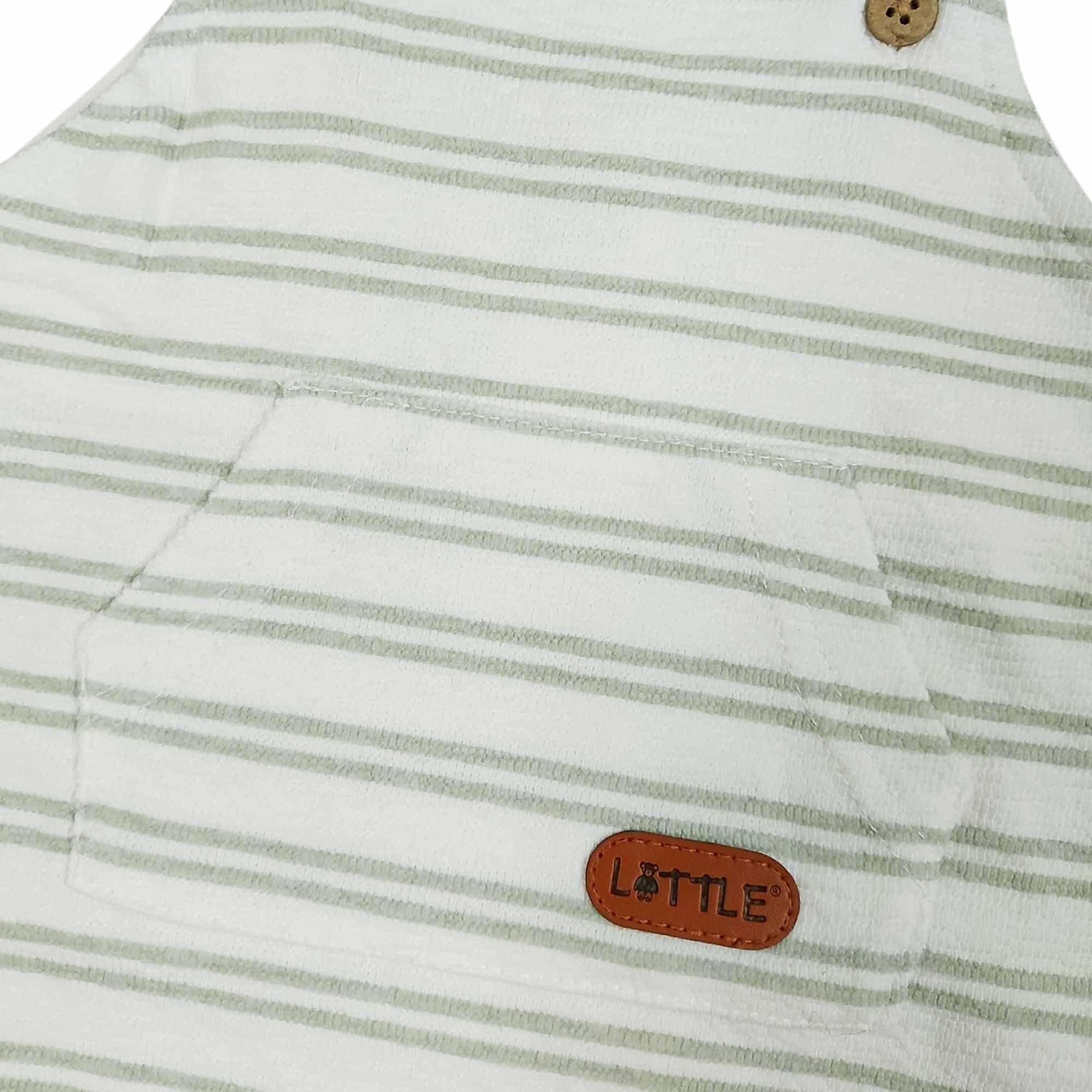 Latzhosen, LITTLE, Weiß – Produktansicht