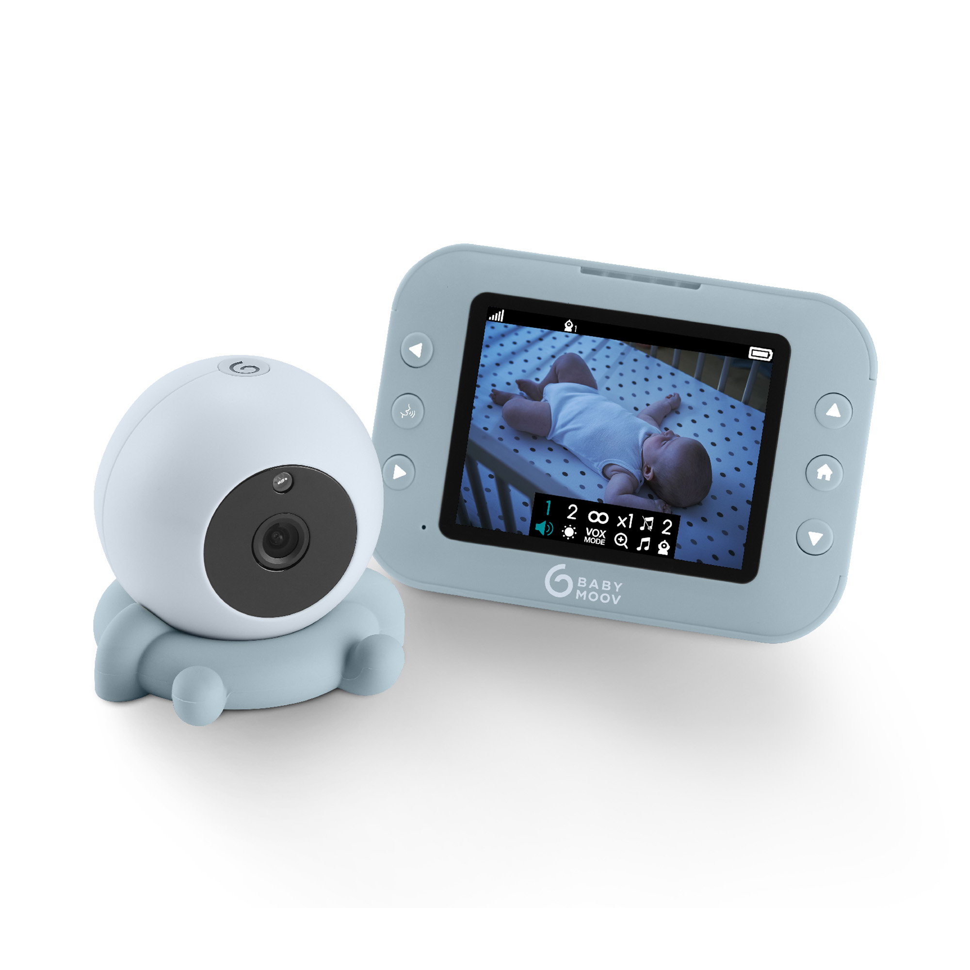 Video Babyphone, babymoov, Blau – Besonderheit: 3,5-Zoll-Bildschirm