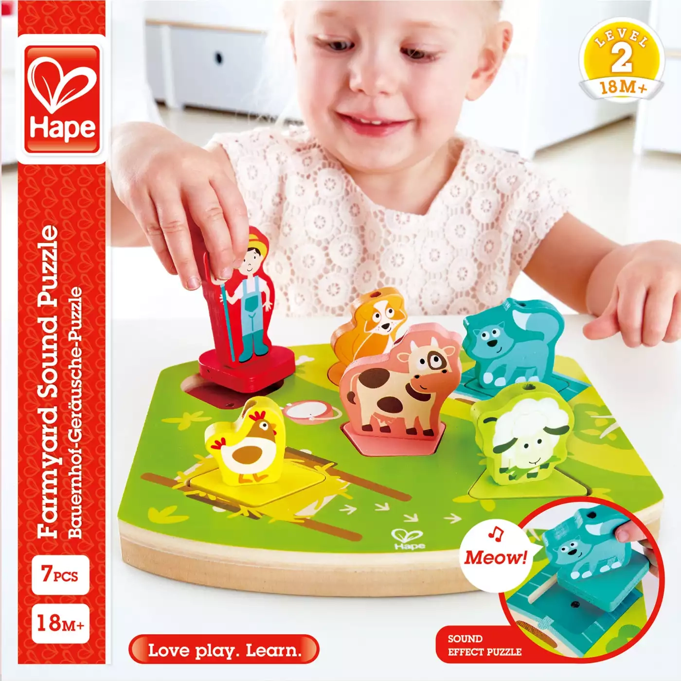 Holzpuzzle, Hape, Mehrfarbig – Produktansicht