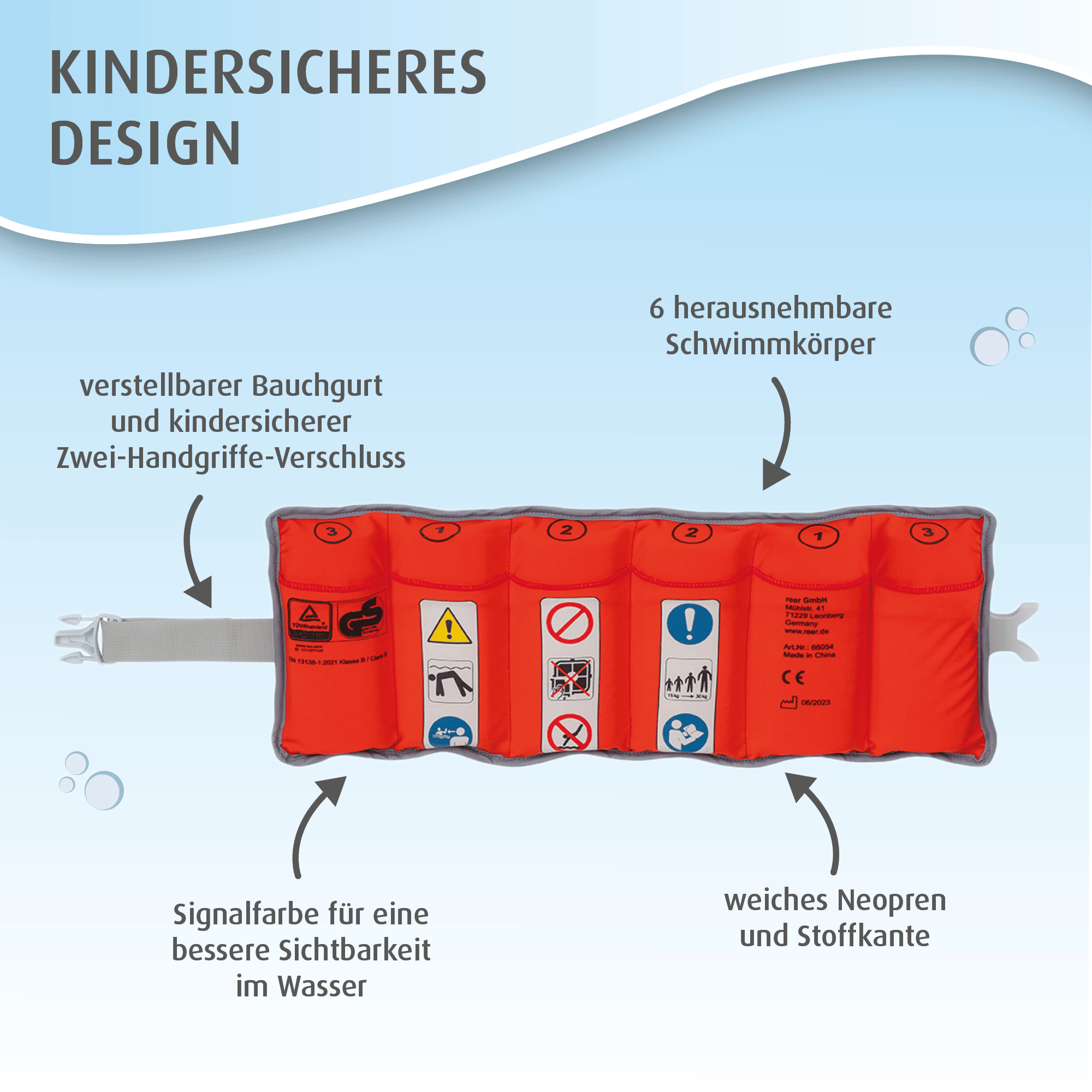 Schwimmflügel & Schwimmhilfen, reer, Rot – Produktansicht