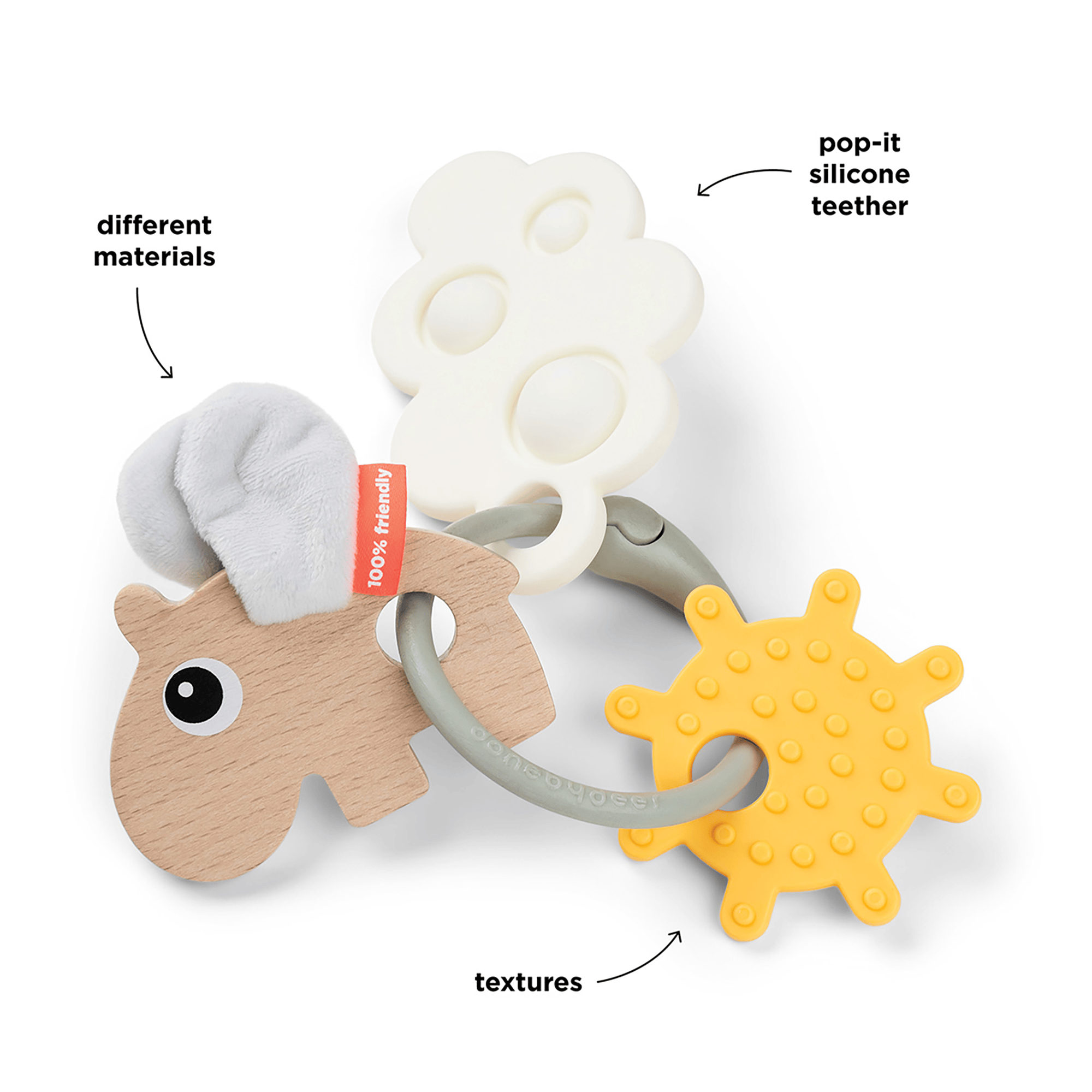Rasseln & Greiflinge, done by deer, Mehrfarbig – Produktansicht