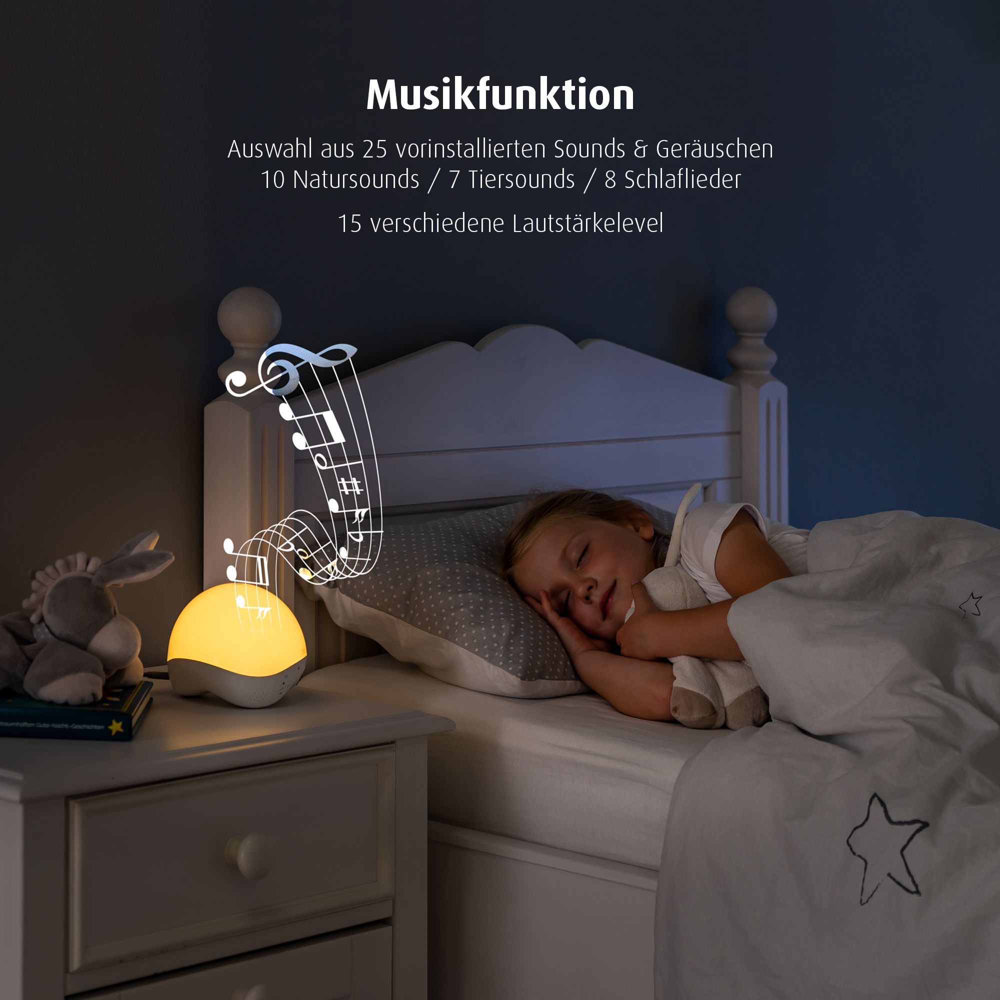 Nachtlichter, reer, Weiß – Produktansicht