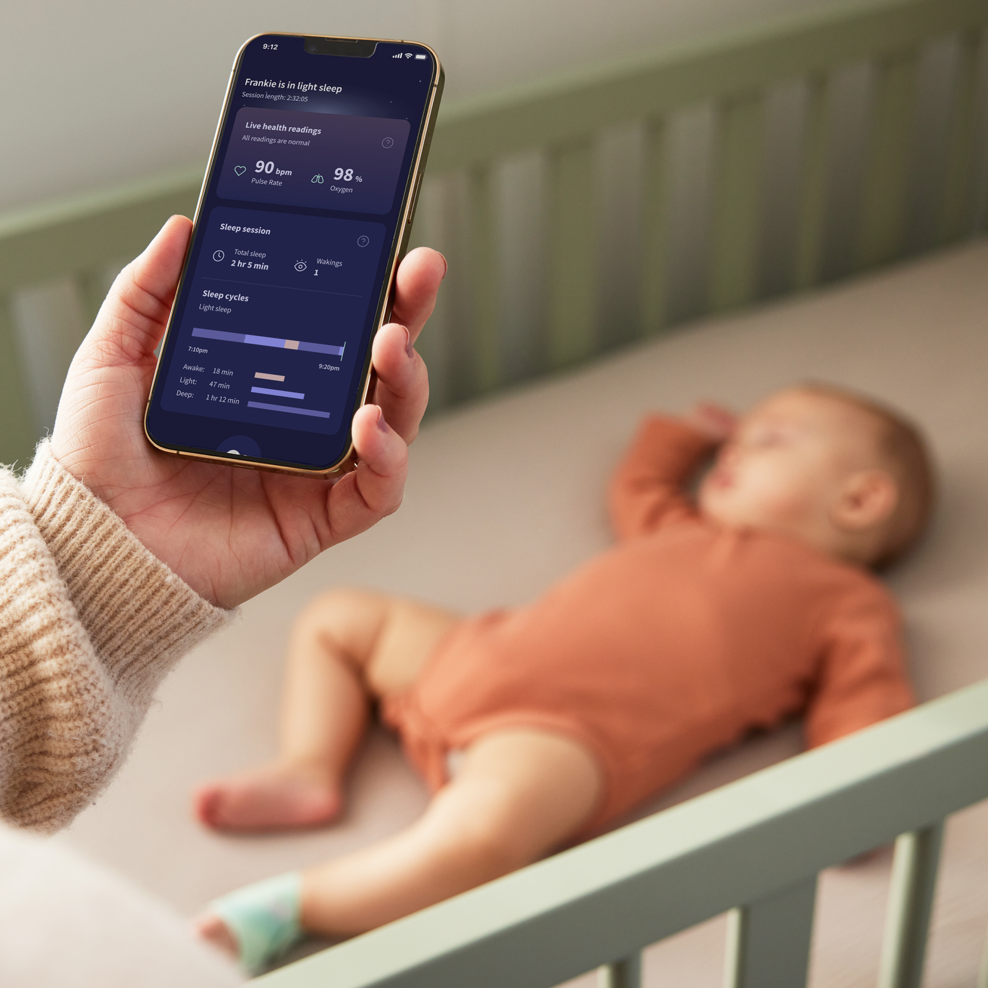 Video Babyphone, Owlet, Pink – Produktansicht