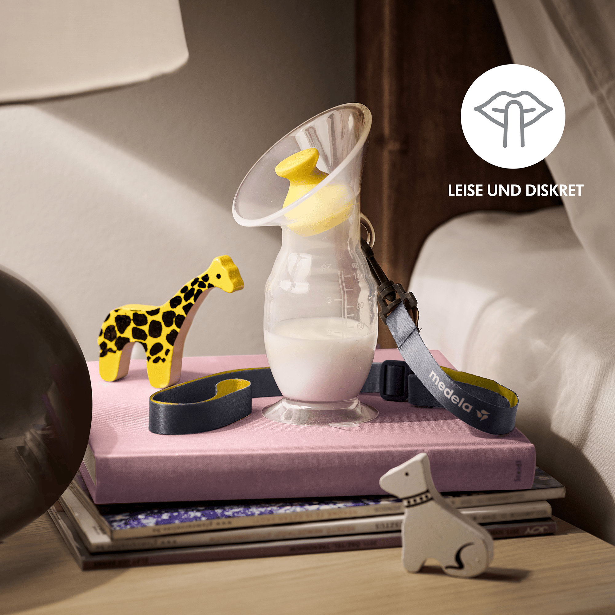 Milchpumpen, medela baby, Weiß – Besonderheit: mit doppeltem Auslaufschutz