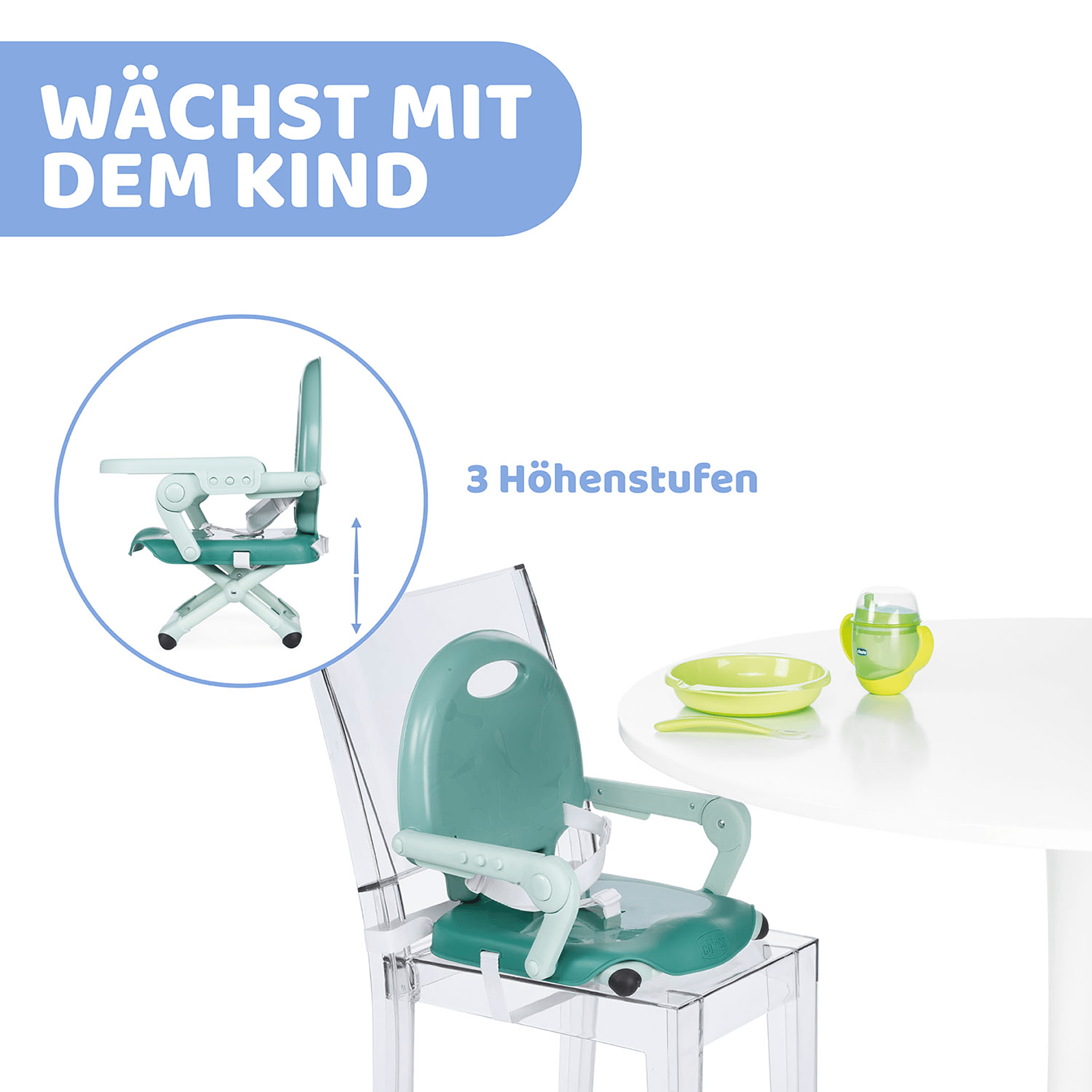 Reisehochstühle, chicco, Türkis – Produktansicht