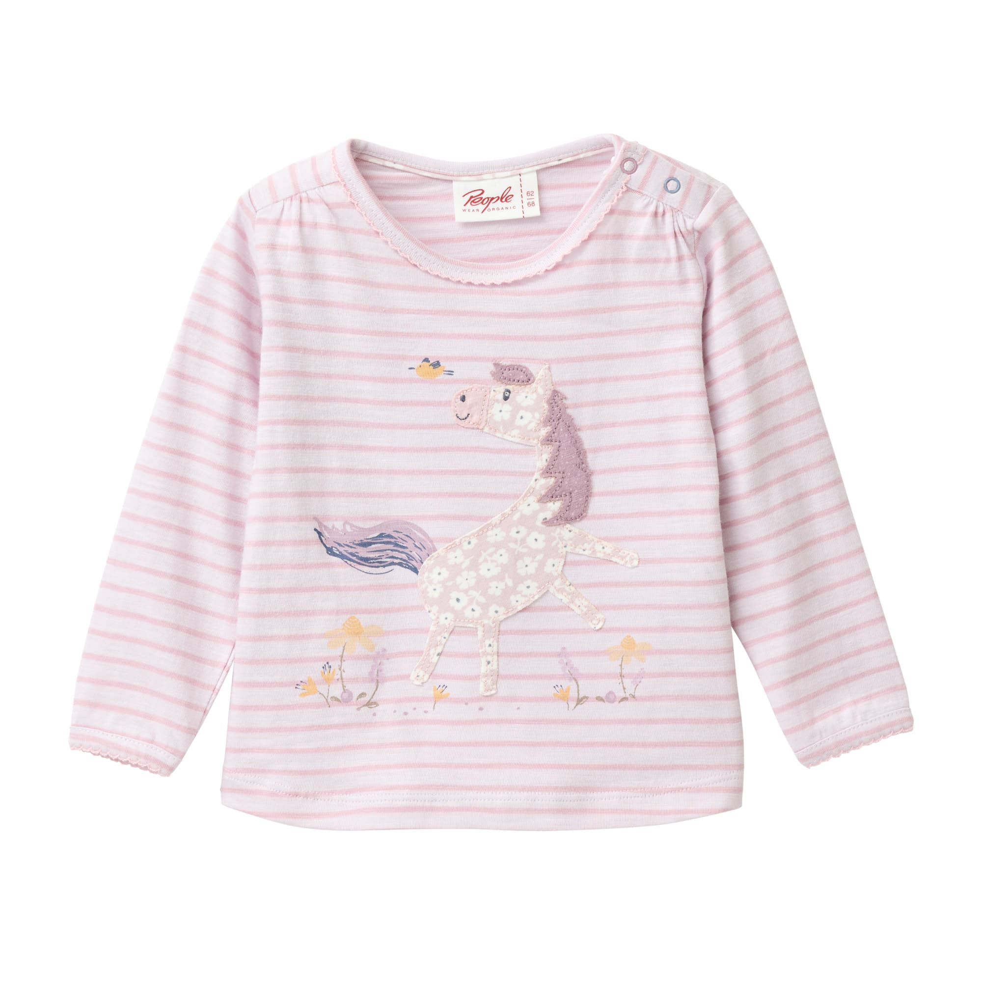 Langarmshirts, People Wear Organic, Lila – Besonderheit: aus 100% Baumwolle