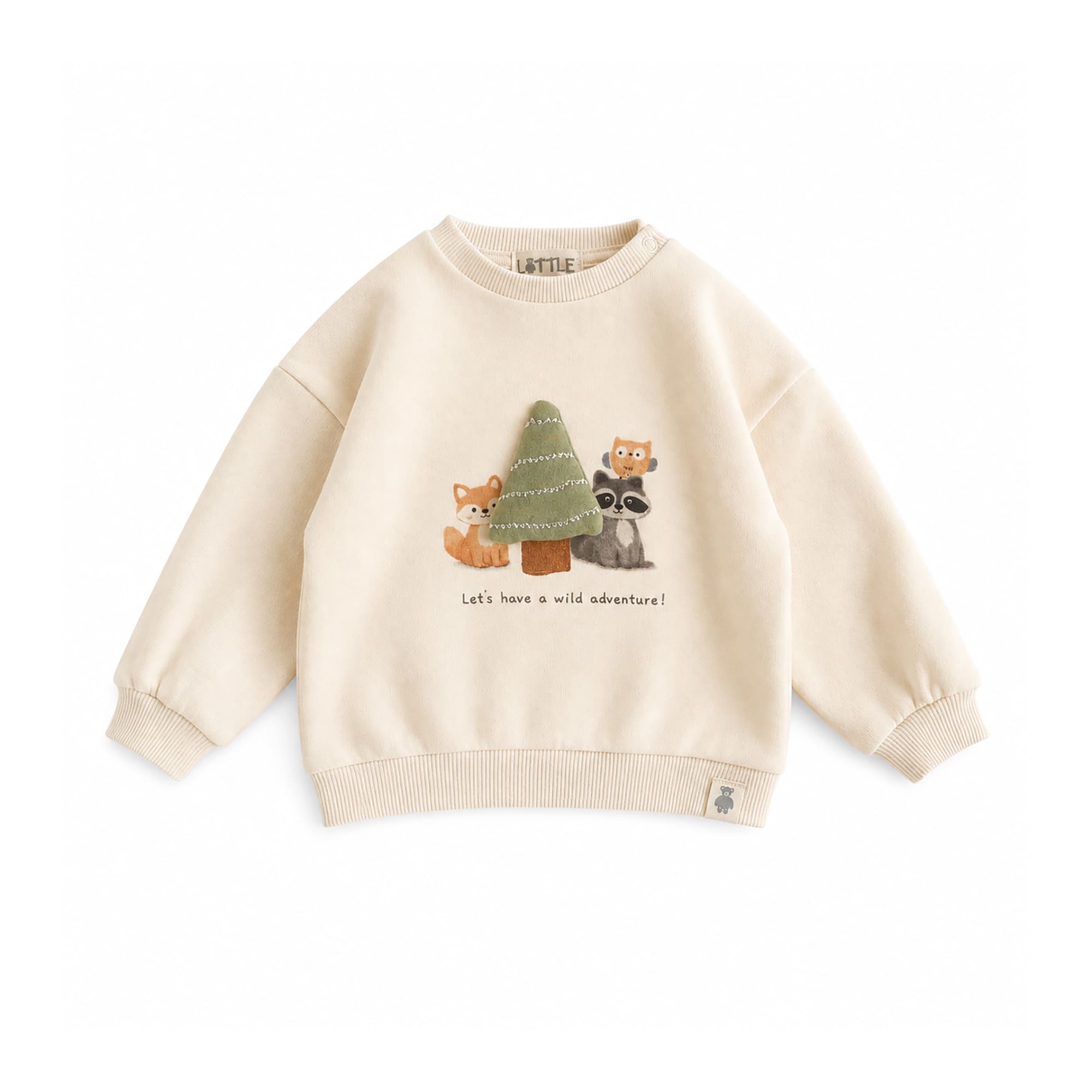 Pullover & Sweatshirts, LITTLE, Weiß – Besonderheit: aus 80% Baumwolle