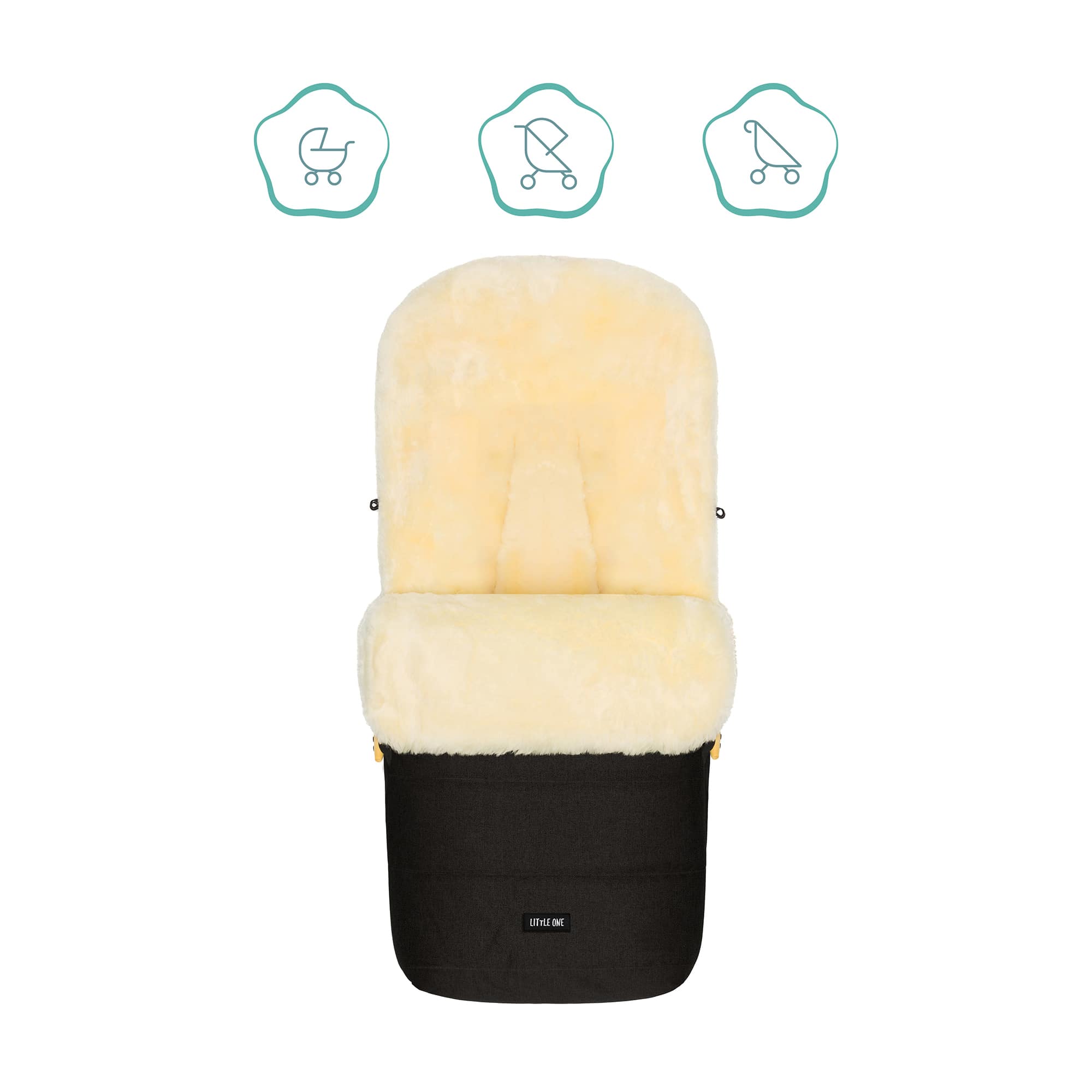 Fußsäcke & Decken, LITTLE ONE, Schwarz – Produktansicht