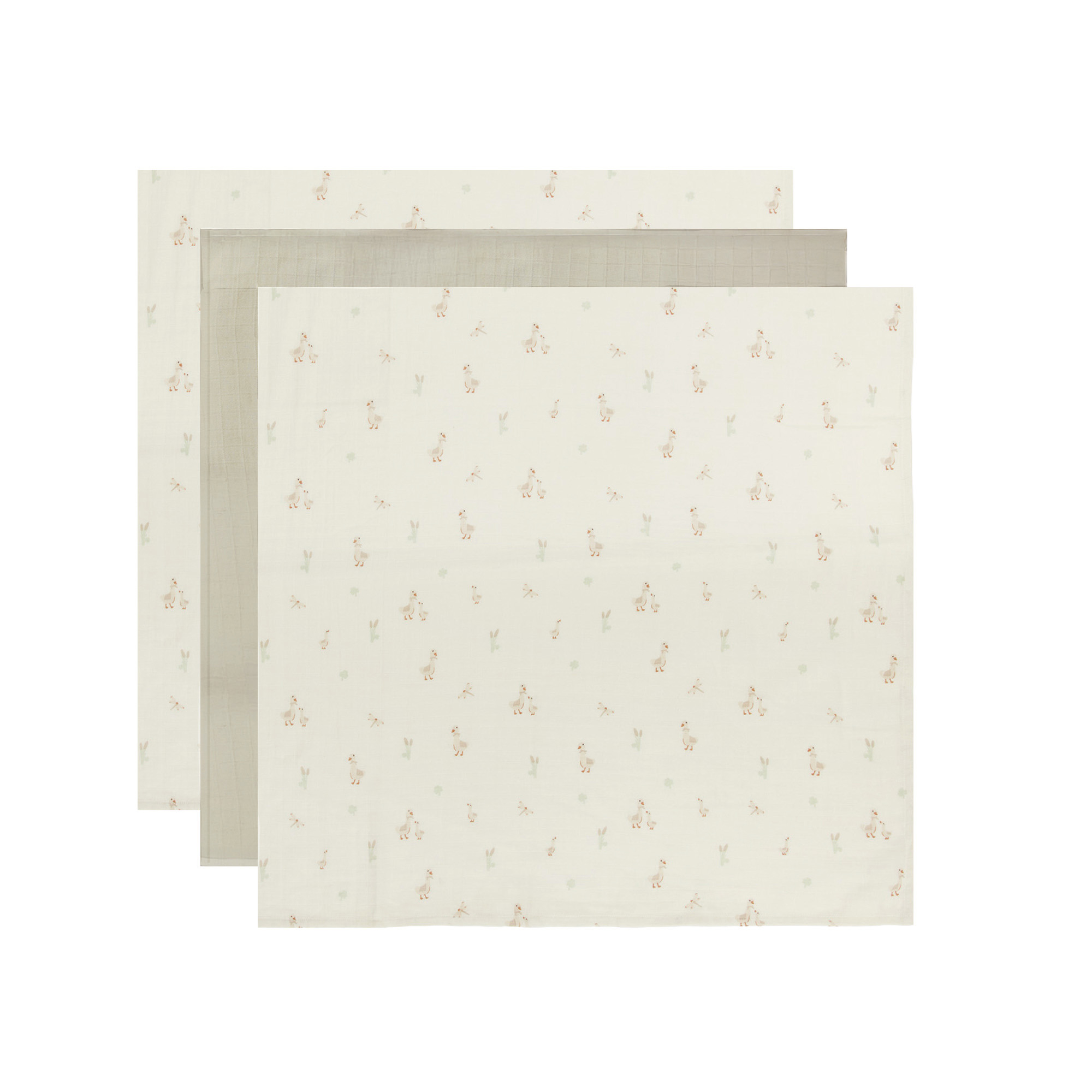 Mullwindeln, bébé-jou, Beige – Besonderheit: im praktischen 3er-Pack