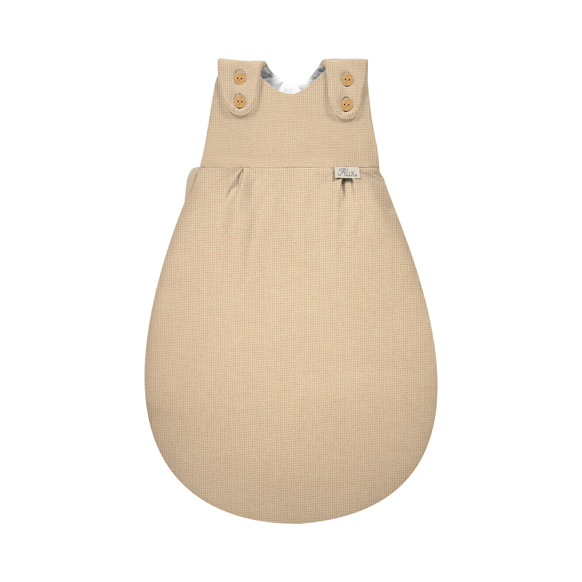 Ganzjahresschlafsäcke, Alvi, Beige – Besonderheit: größenverstellbar durch Knopfleiste