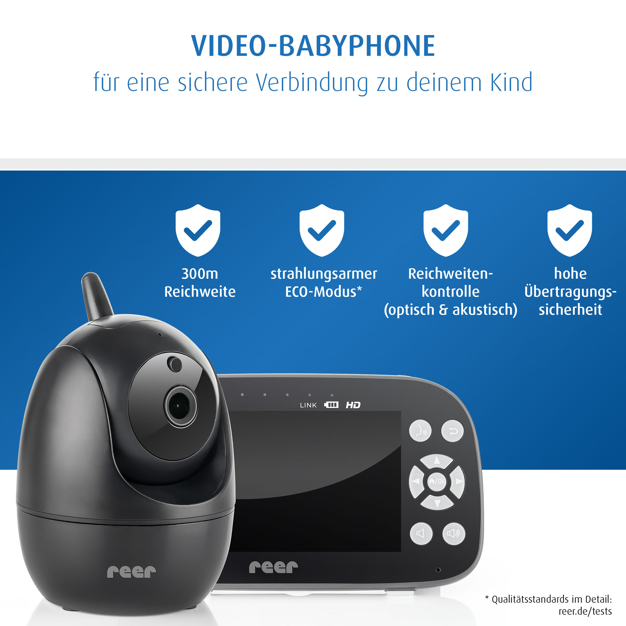 Video Babyphone, reer, Schwarz – Produktansicht