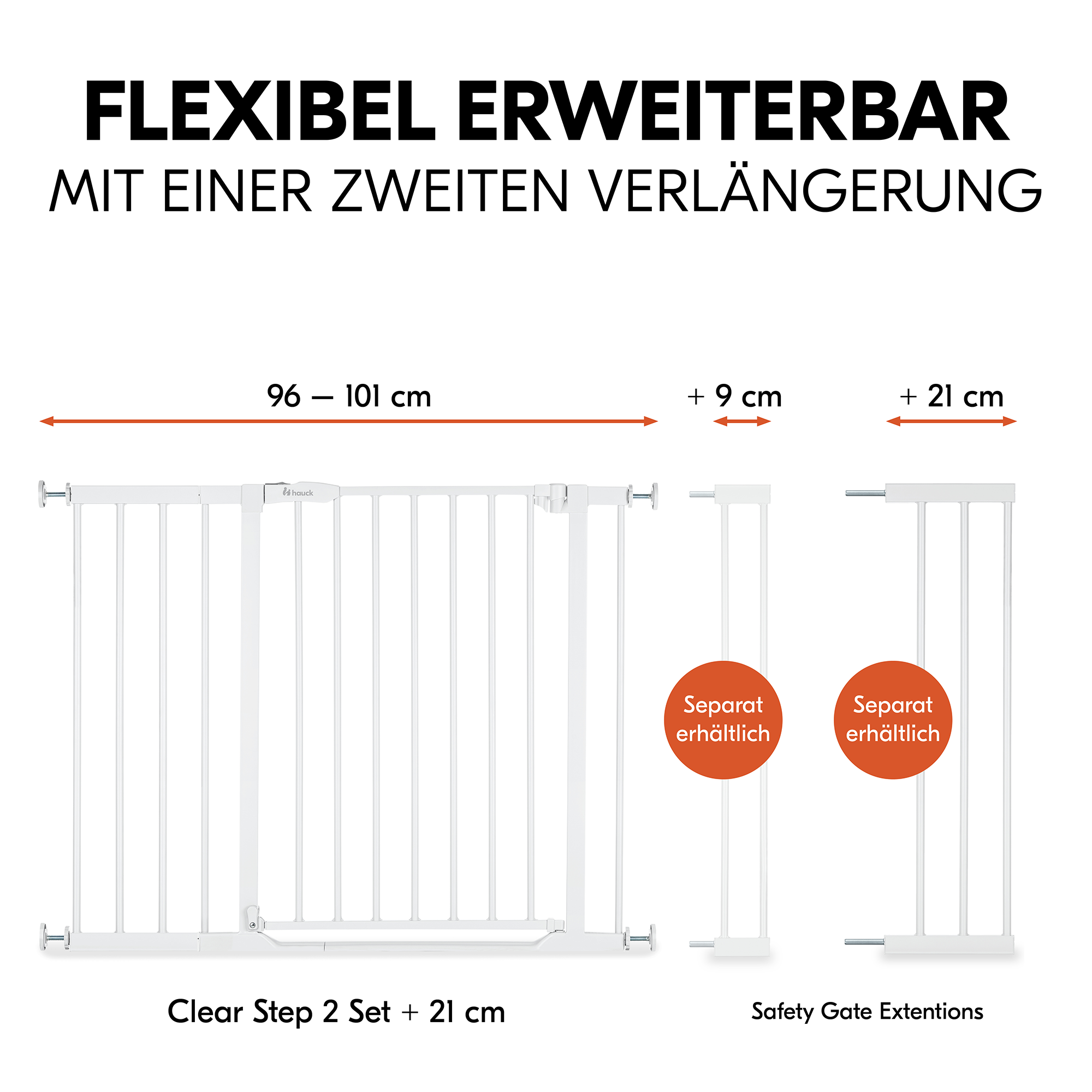 Tür- & Treppenschutzgitter, hauck, Weiß – Produktansicht