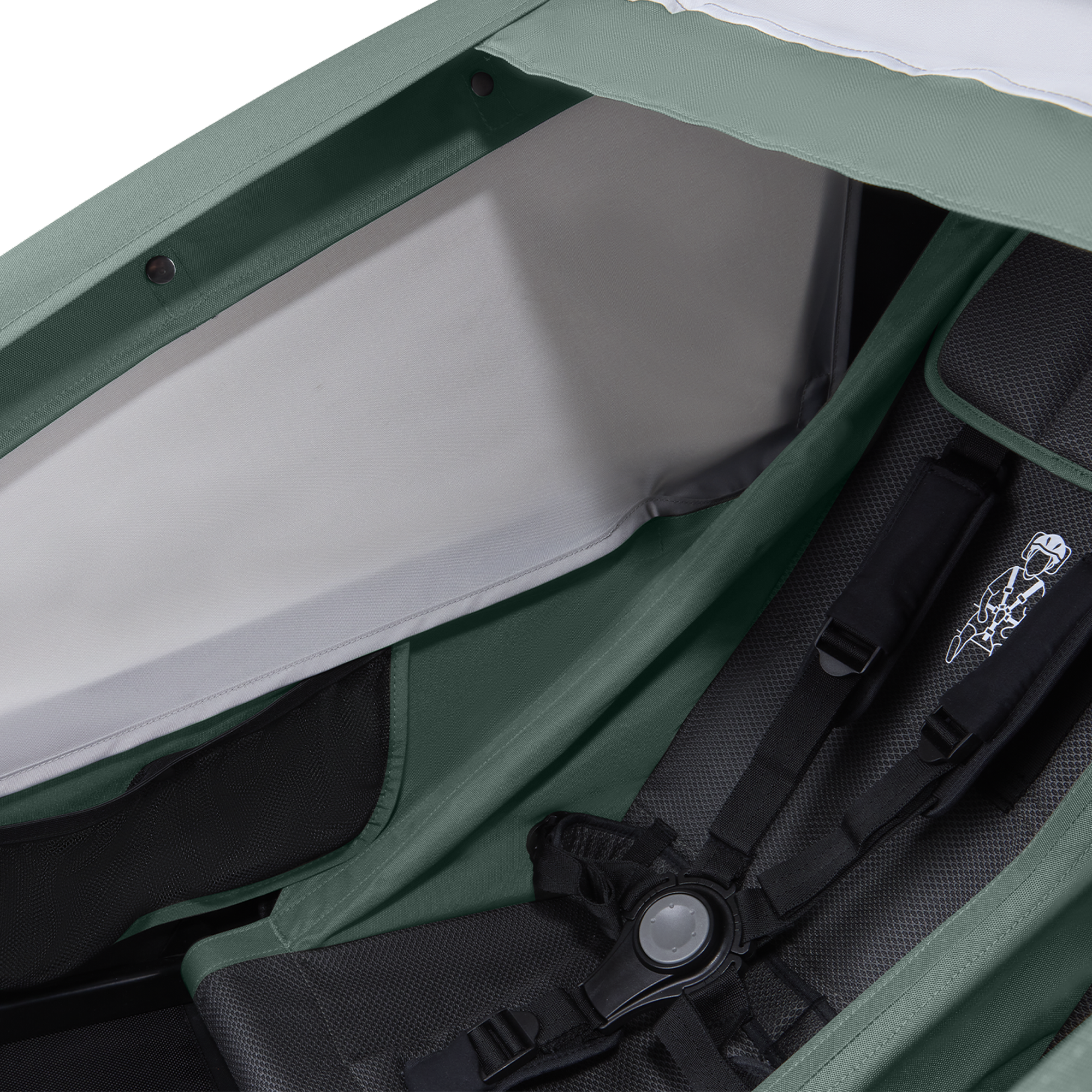 Fahrradanhänger, Croozer, Grün – Produktansicht