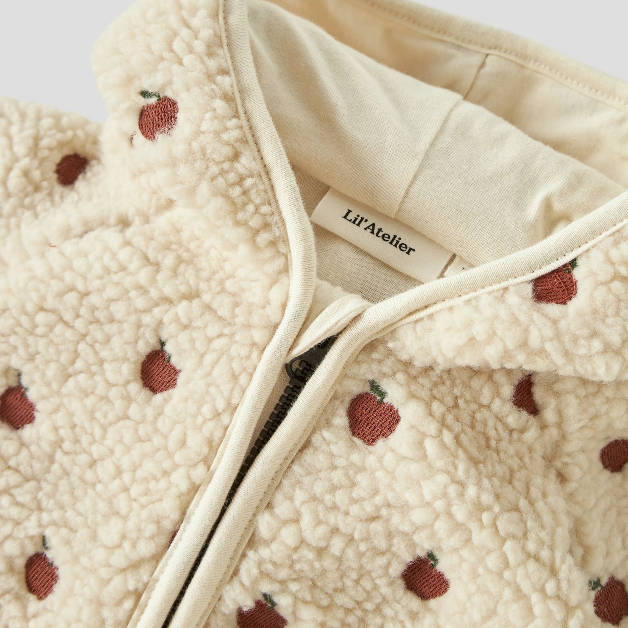 Fleece Overalls, Lil' Atelier, Beige – Produktansicht