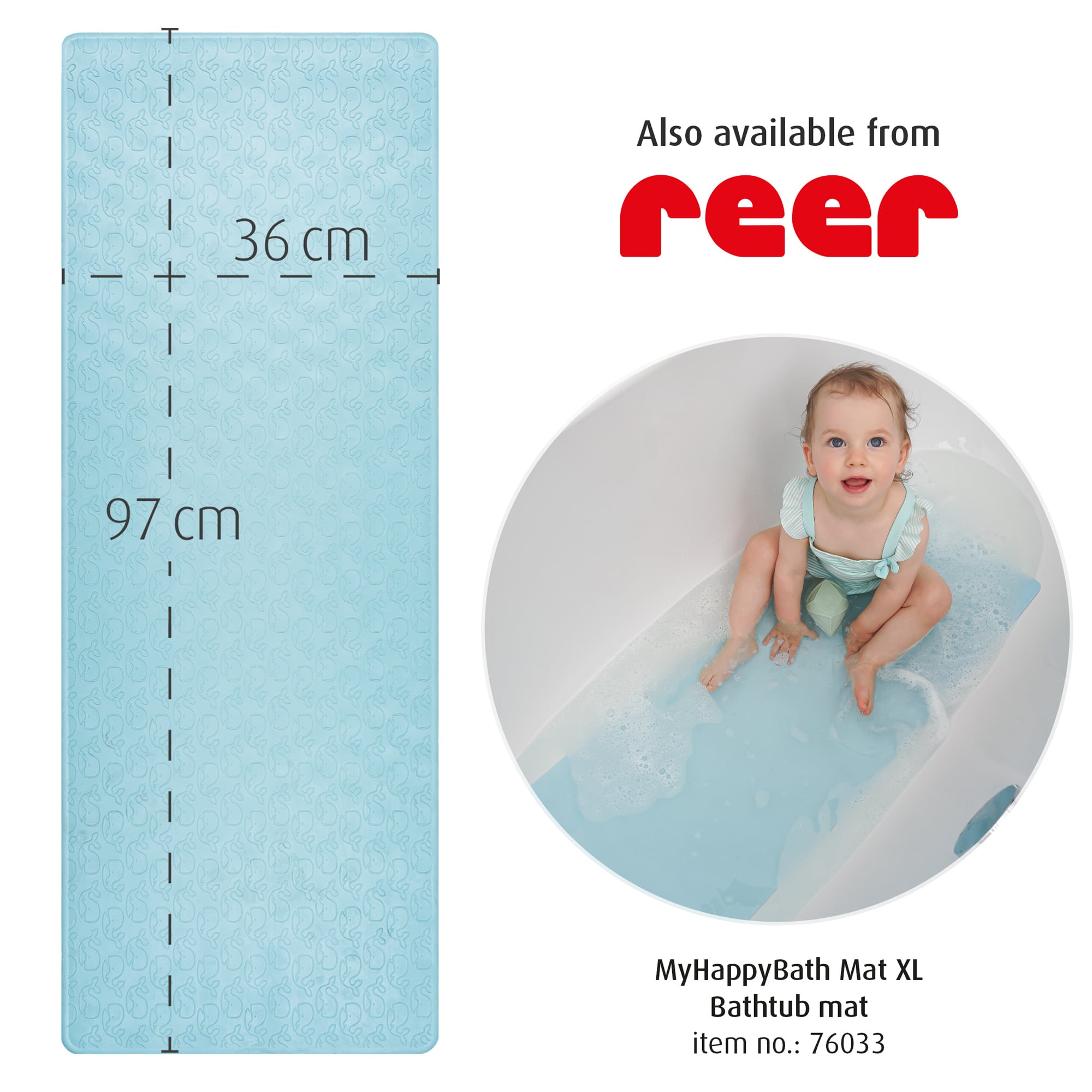 Badewannen, reer, Blau – Produktansicht